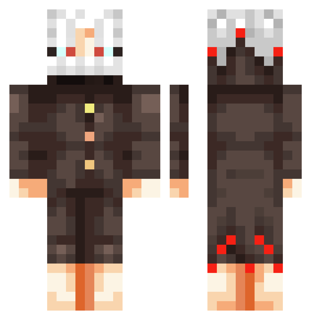 Poisonousness Minecraft skin, front and back view