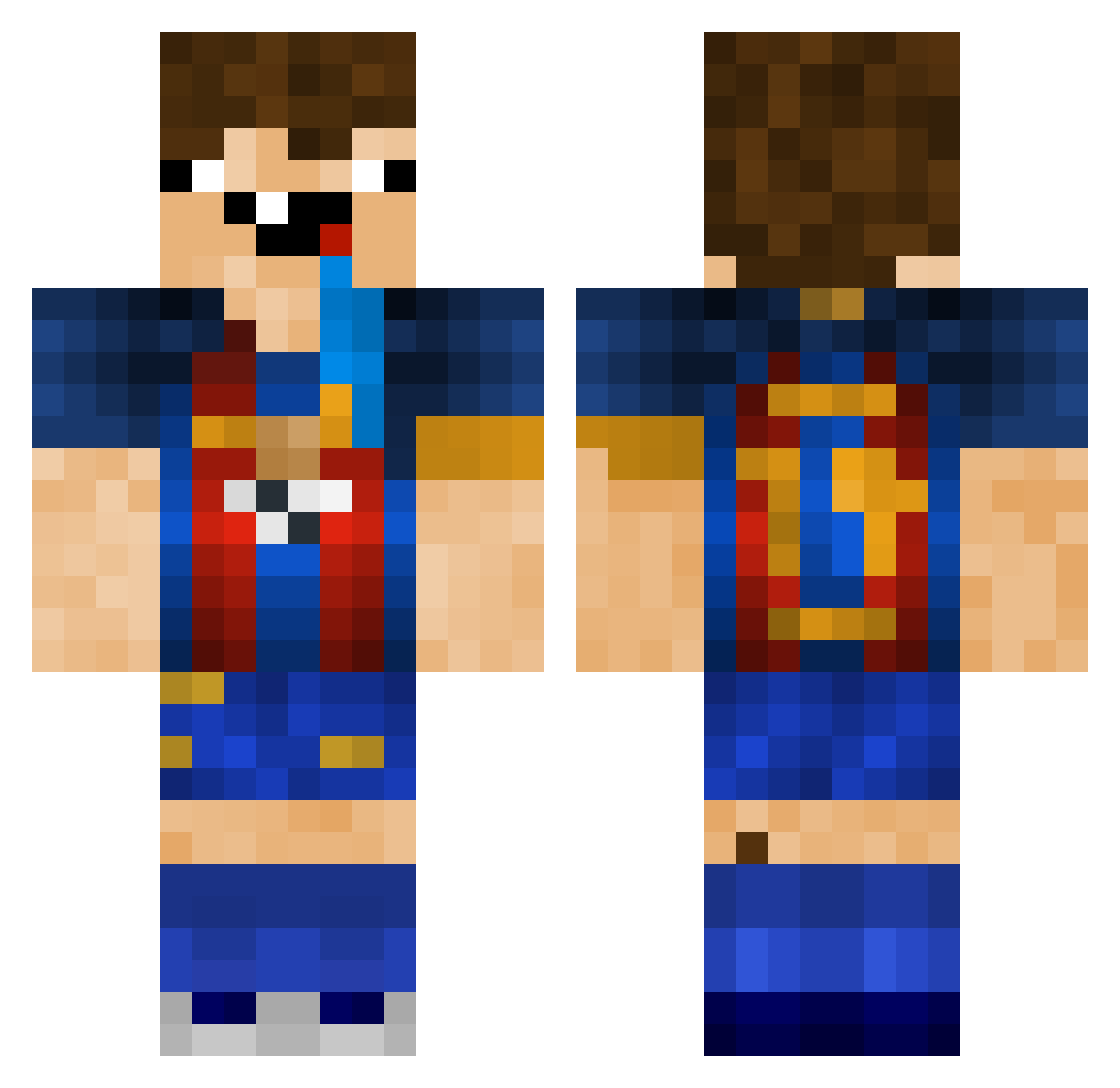 Farxeko_El Minecraft skin, front and back view