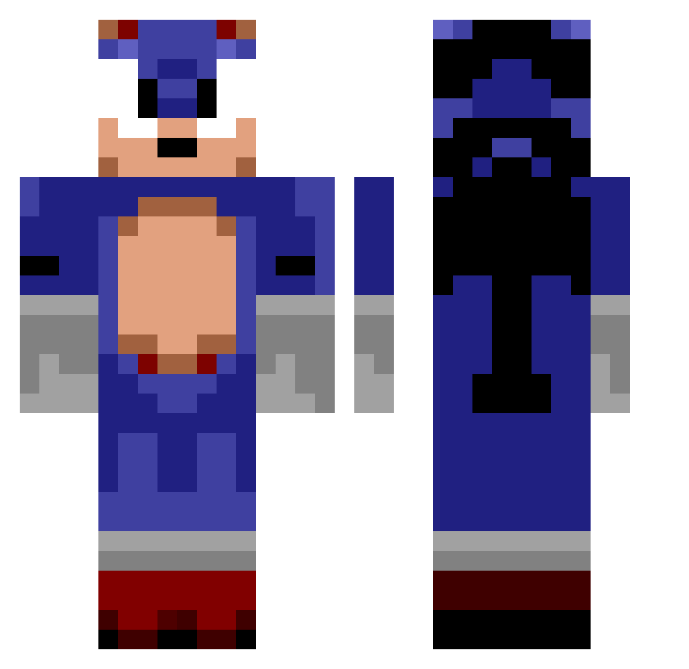 StereoTheTypical Minecraft skin, front and back view