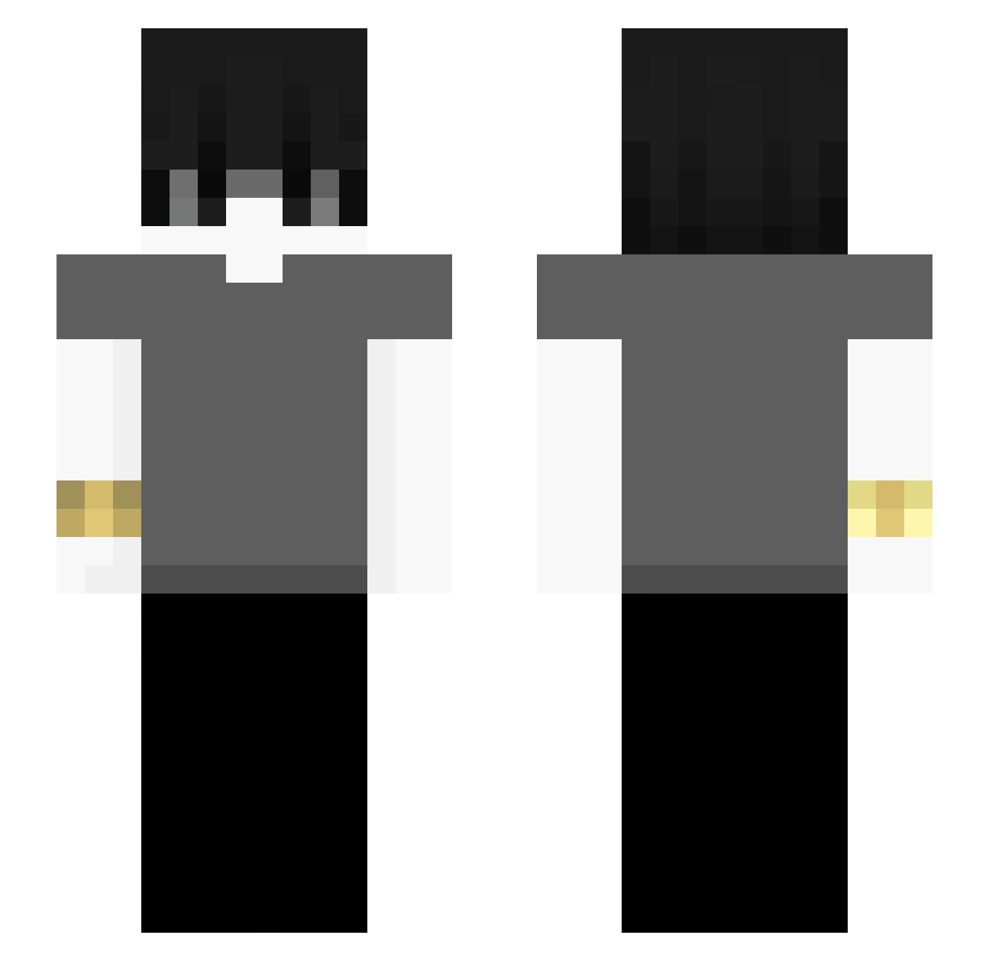 wrzucenie Minecraft skin, front and back view