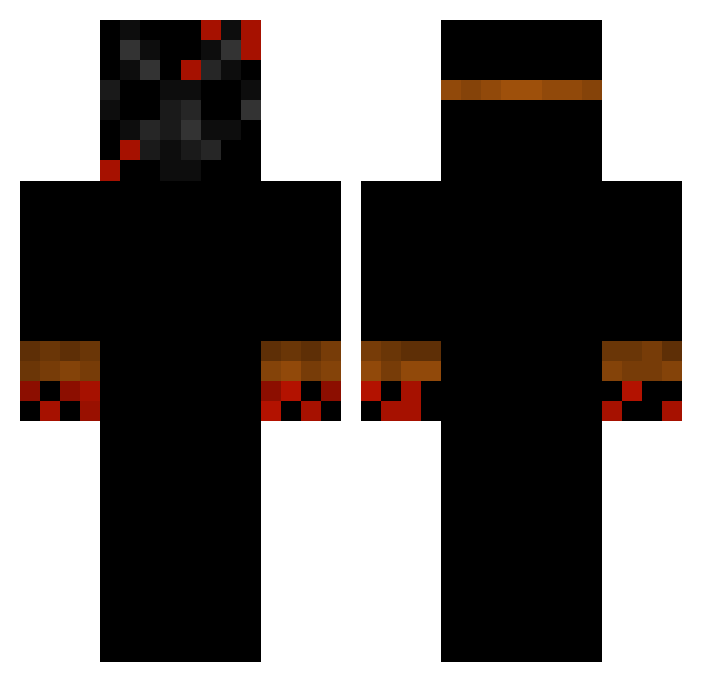 Soraystone Minecraft skin, front and back view