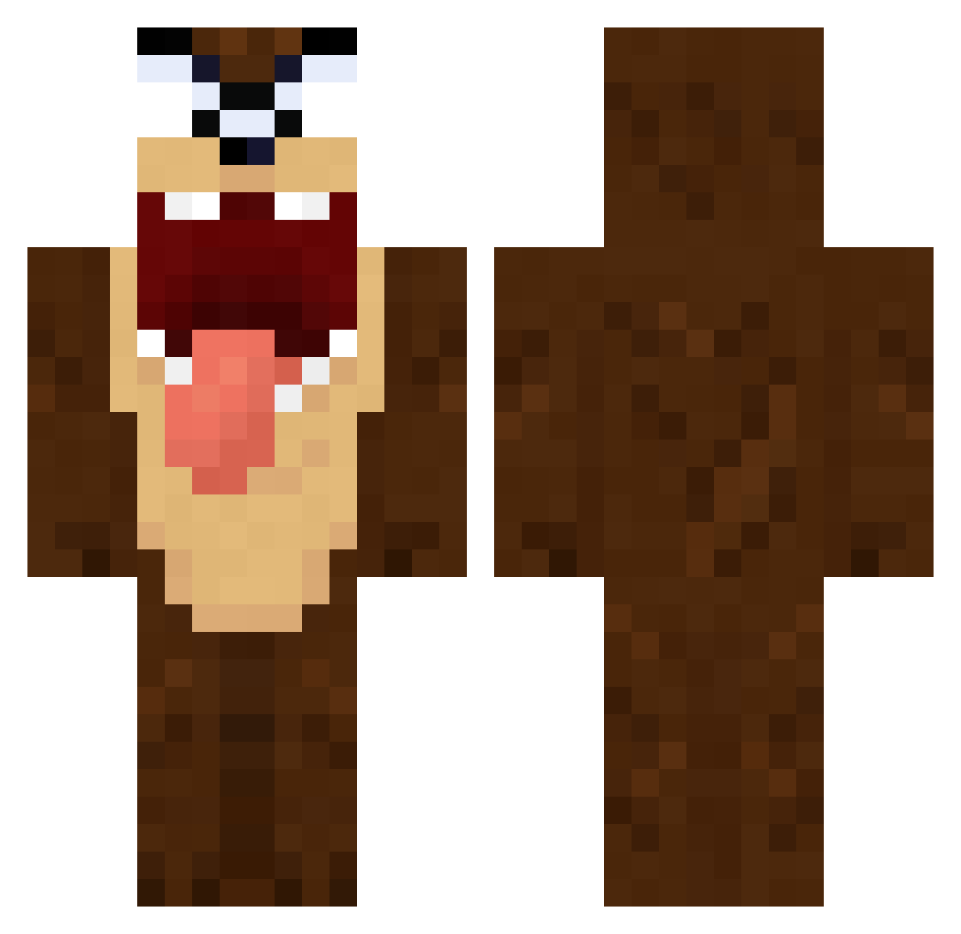 luca_ciao Minecraft skin, front and back view