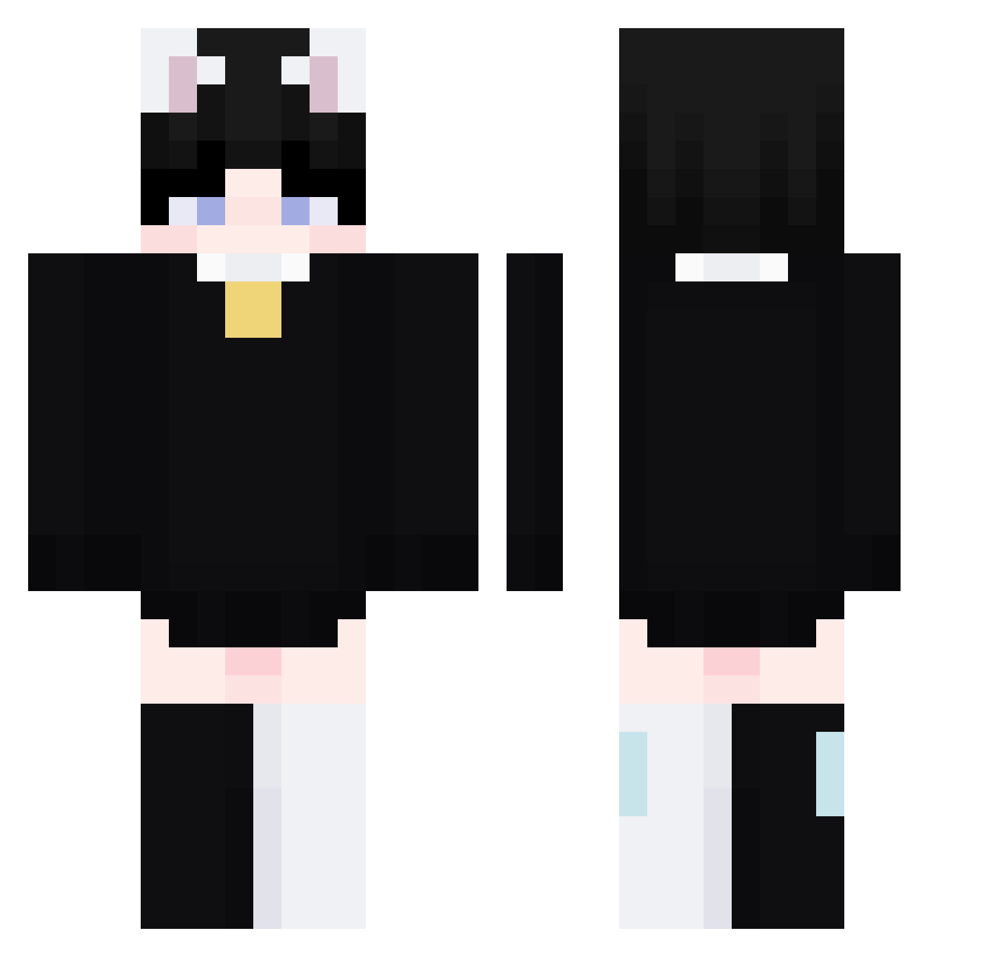 Angry_OwO_ Minecraft skin, front and back view