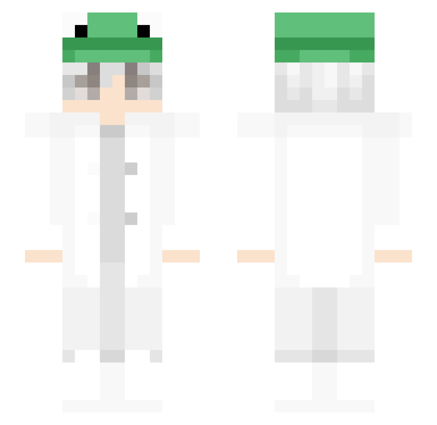 qiandengiz Minecraft skin, front and back view