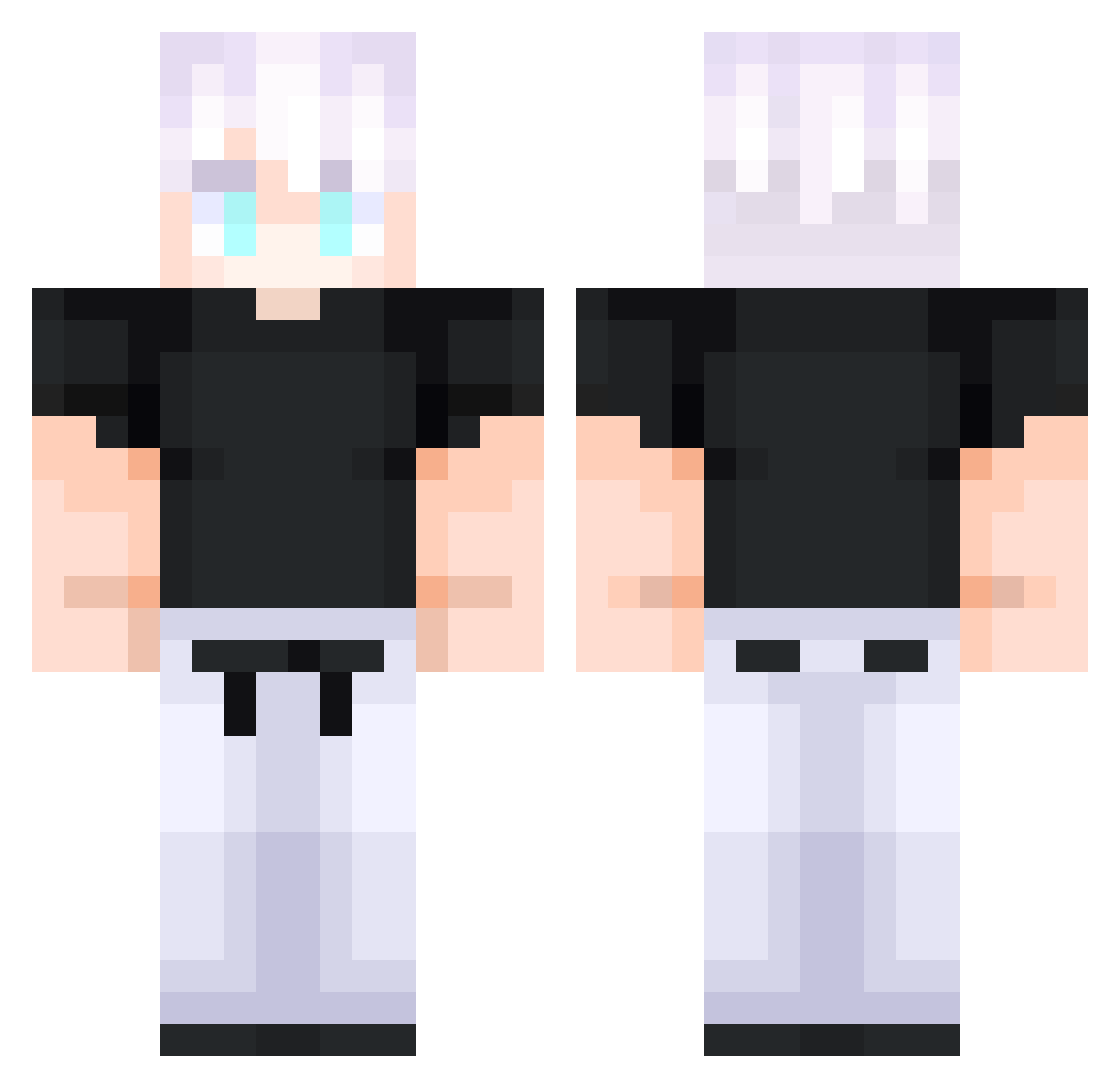 Jet_Slush Minecraft skin, front and back view