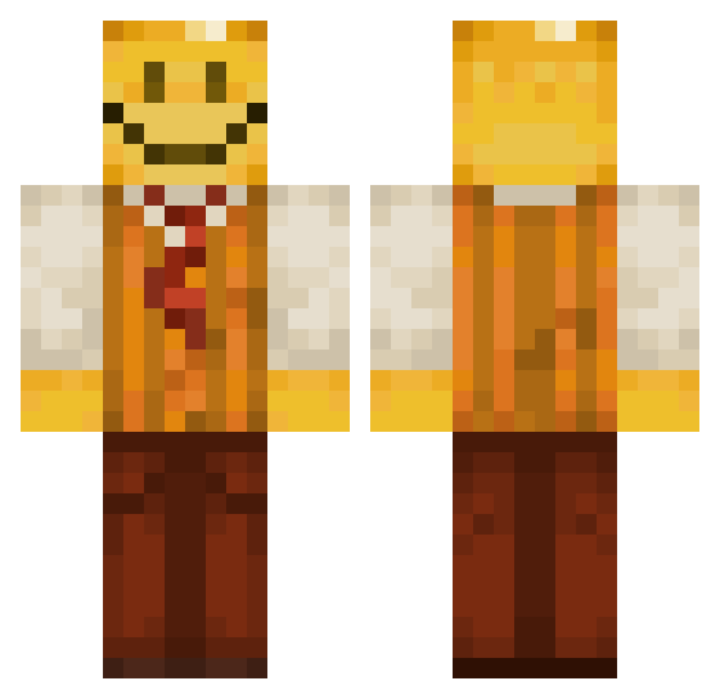kalandanzell Minecraft skin, front and back view