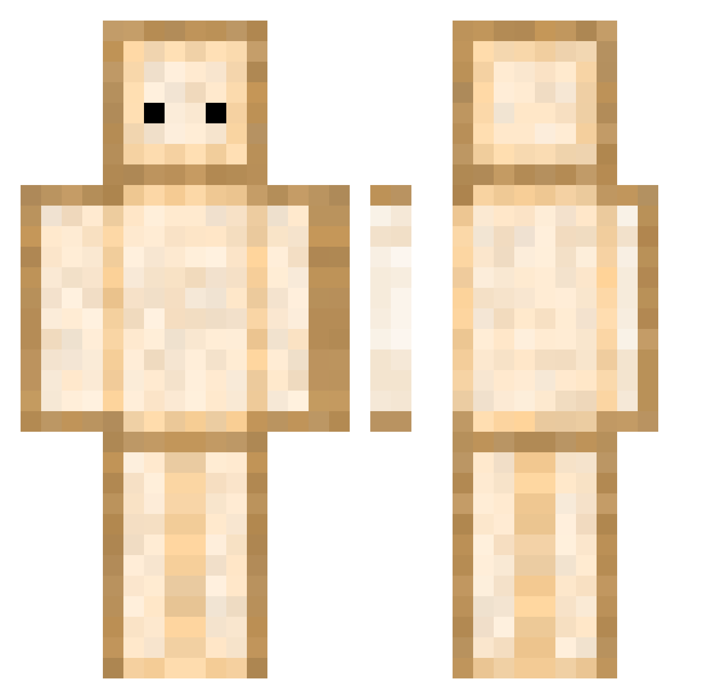 zHlel Minecraft skin, front and back view