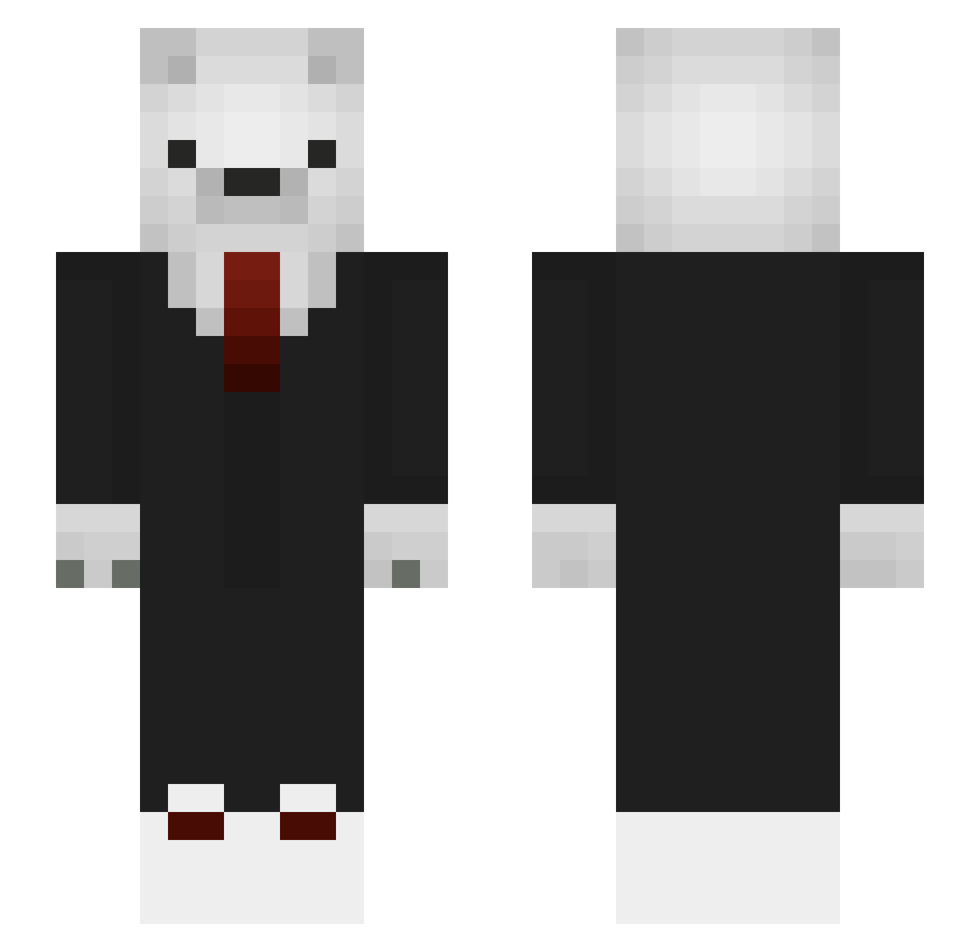 zuHappy Minecraft skin, front and back view