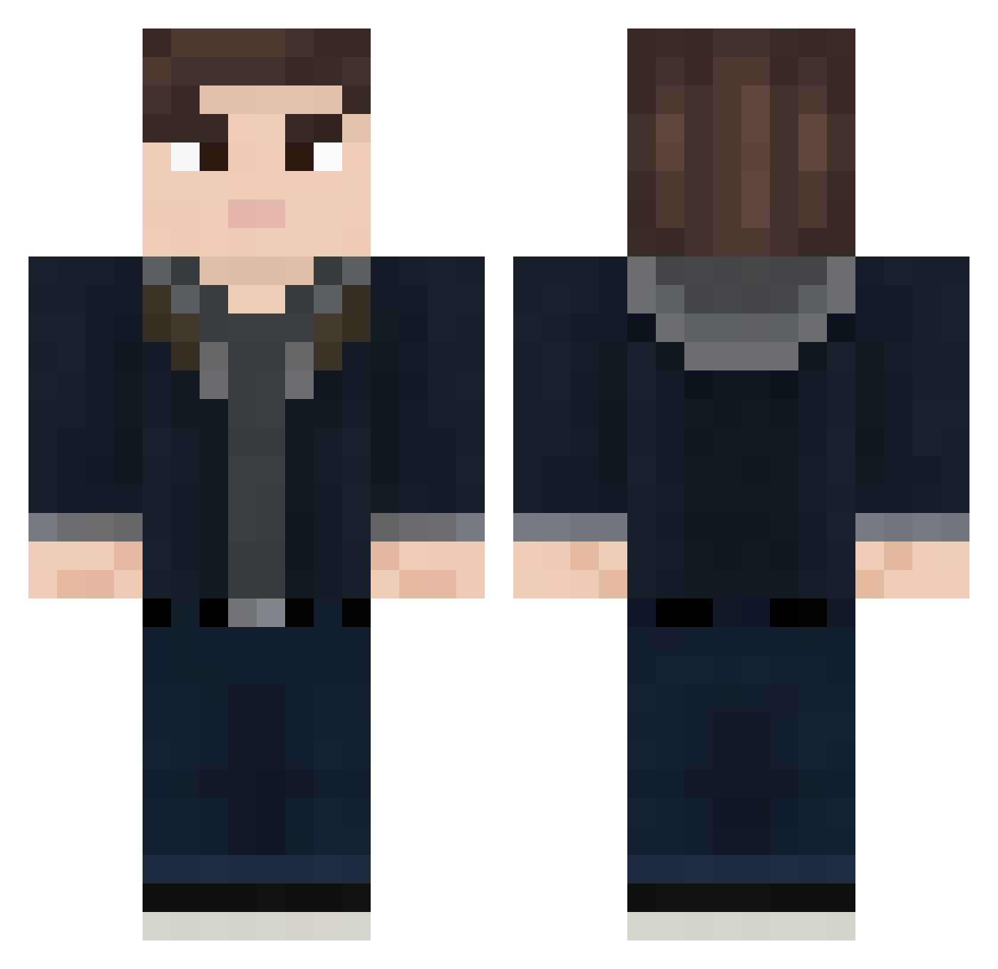 RIVERLAMB455516 Minecraft skin, front and back view