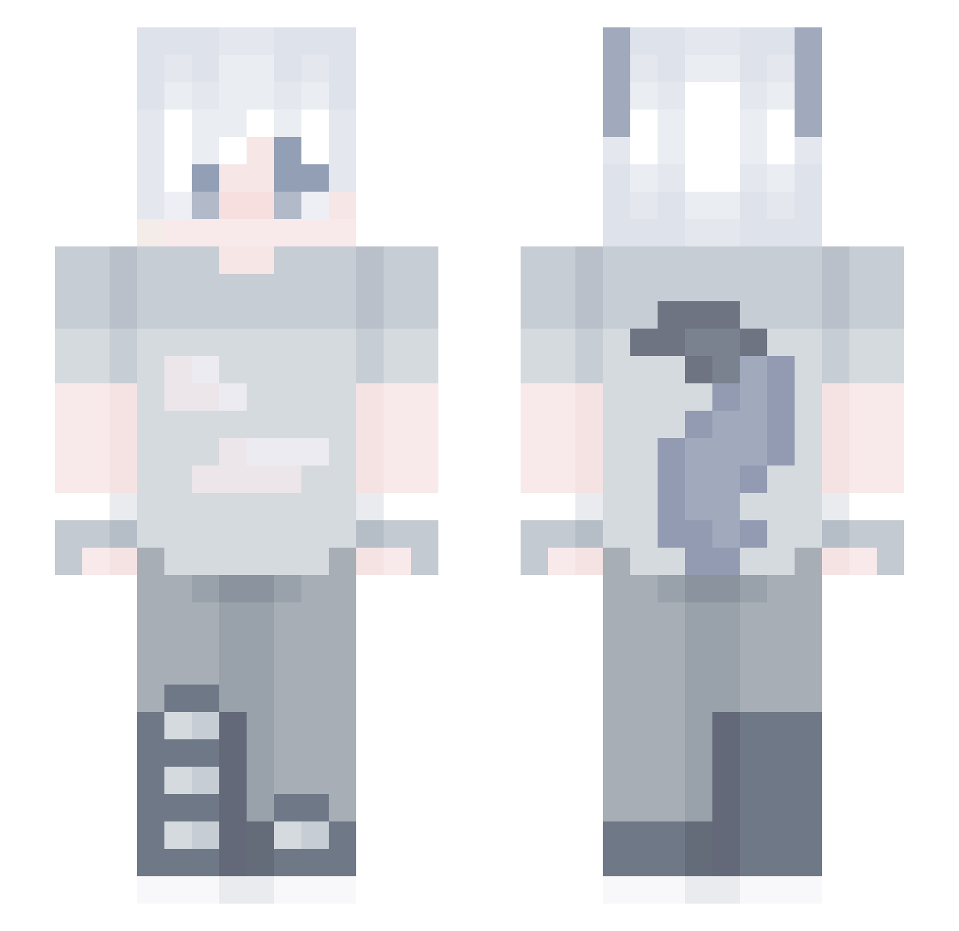 Llamas4potatos Minecraft skin, front and back view