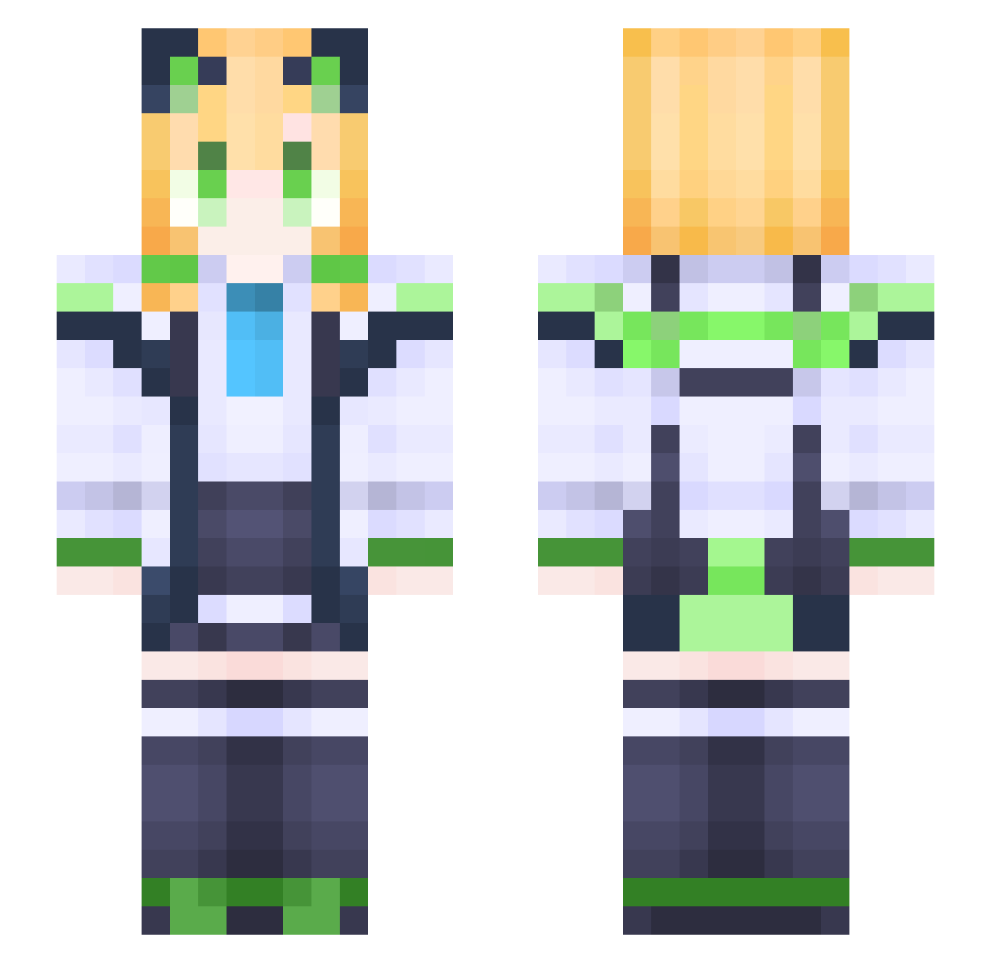 wer_Hannibal Minecraft skin, front and back view
