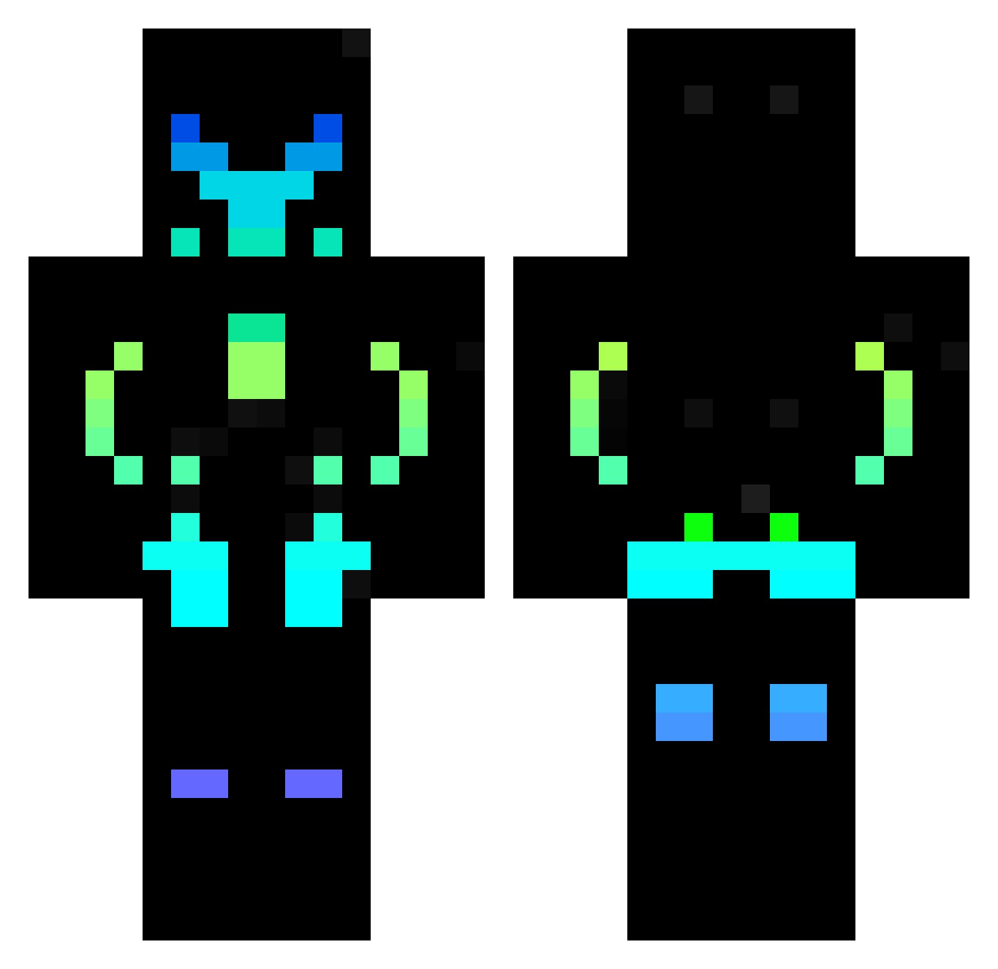JOQTAN Minecraft skin, front and back view