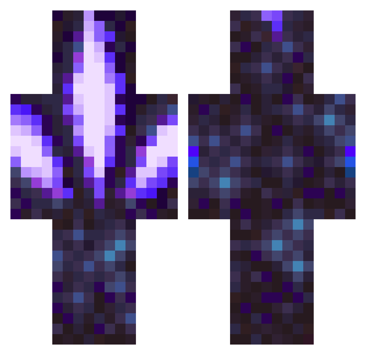 TrxppdQ Minecraft skin, front and back view