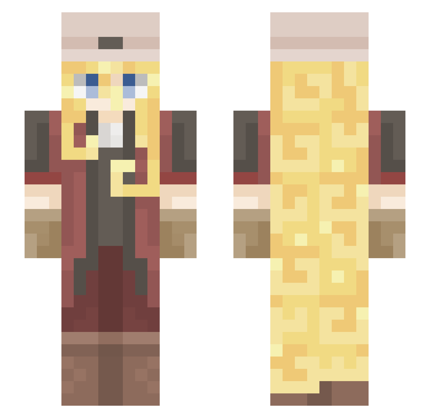 IamWolfForever Minecraft skin, front and back view