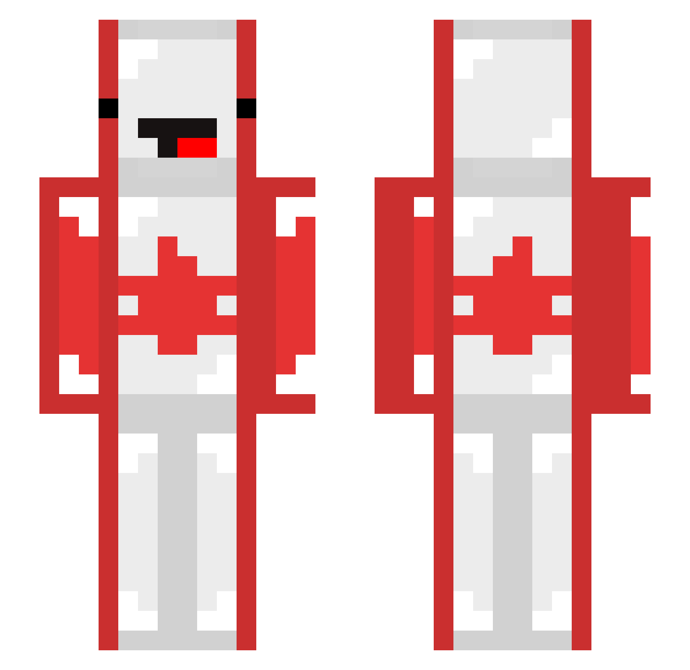 Chris Minecraft skin, front and back view