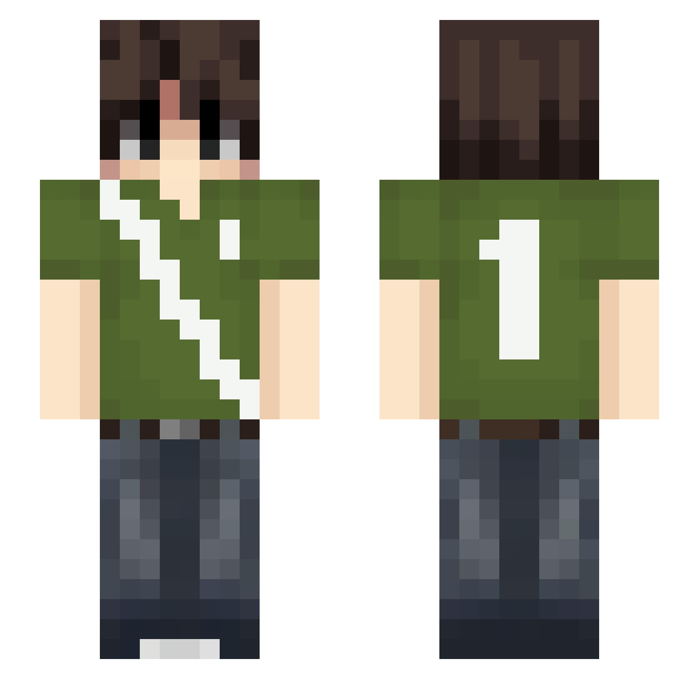 __Purified Minecraft skin, front and back view