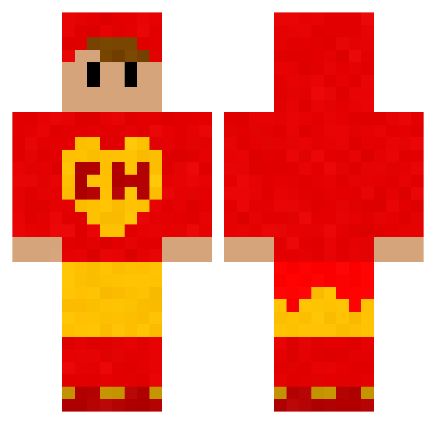 Cruzh_ Minecraft skin, front and back view