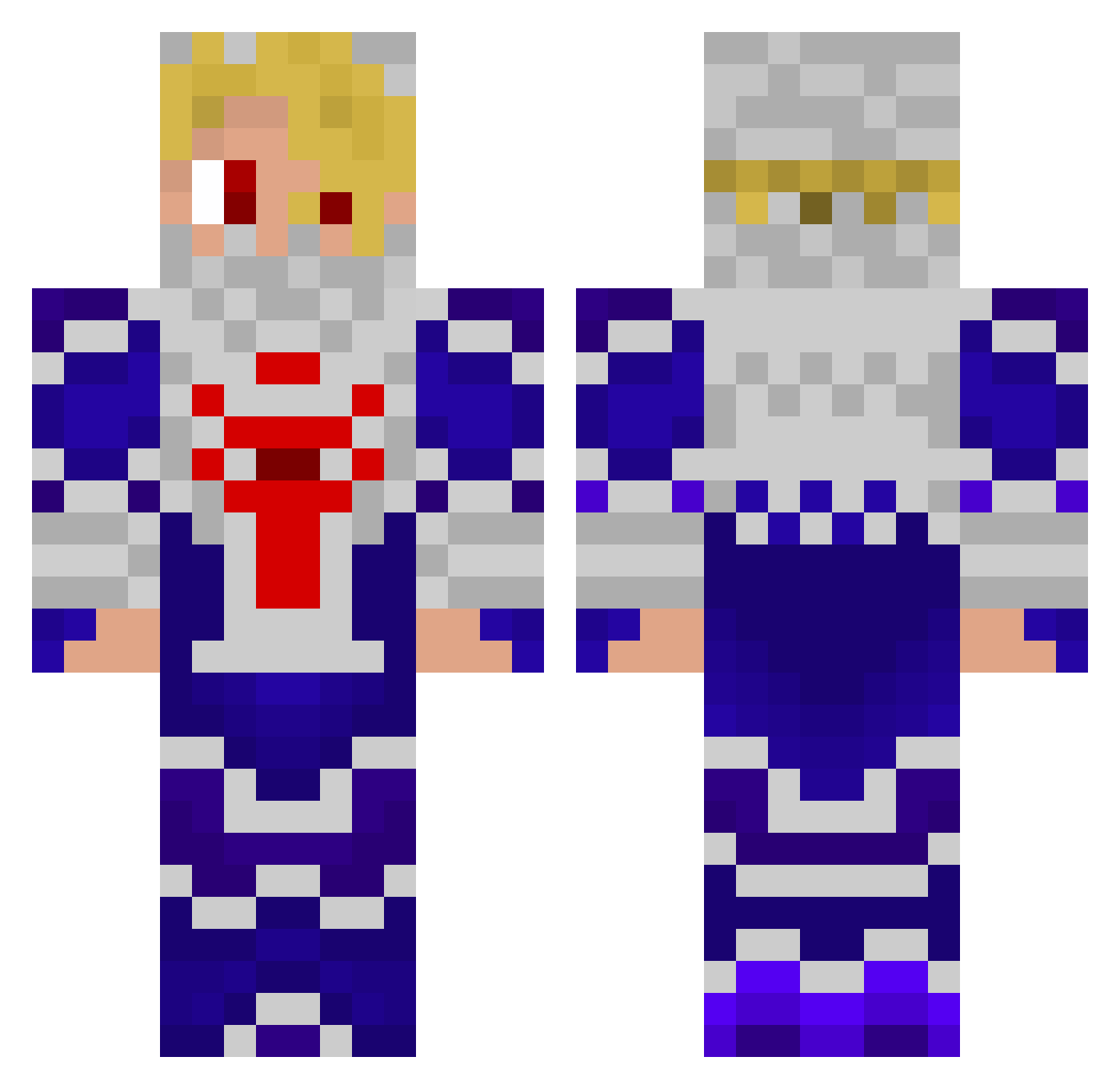 WeebPrincess Minecraft skin, front and back view
