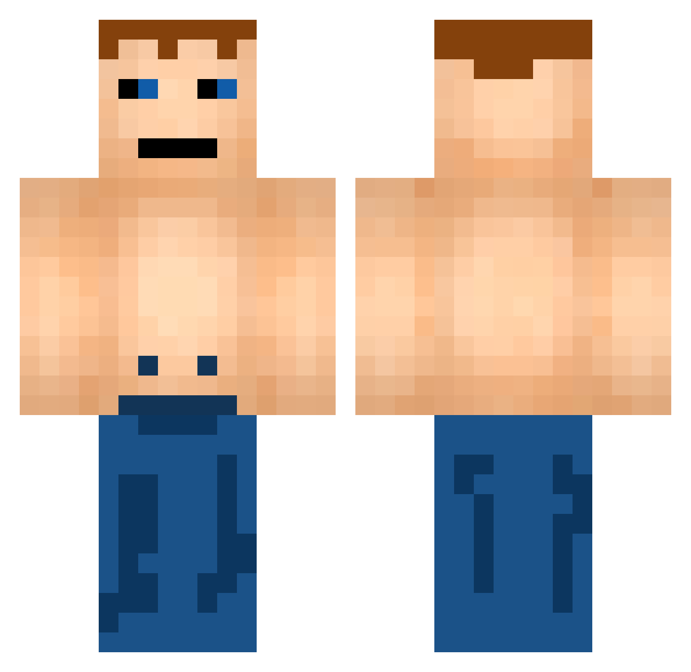Raptolyphus Minecraft skin, front and back view