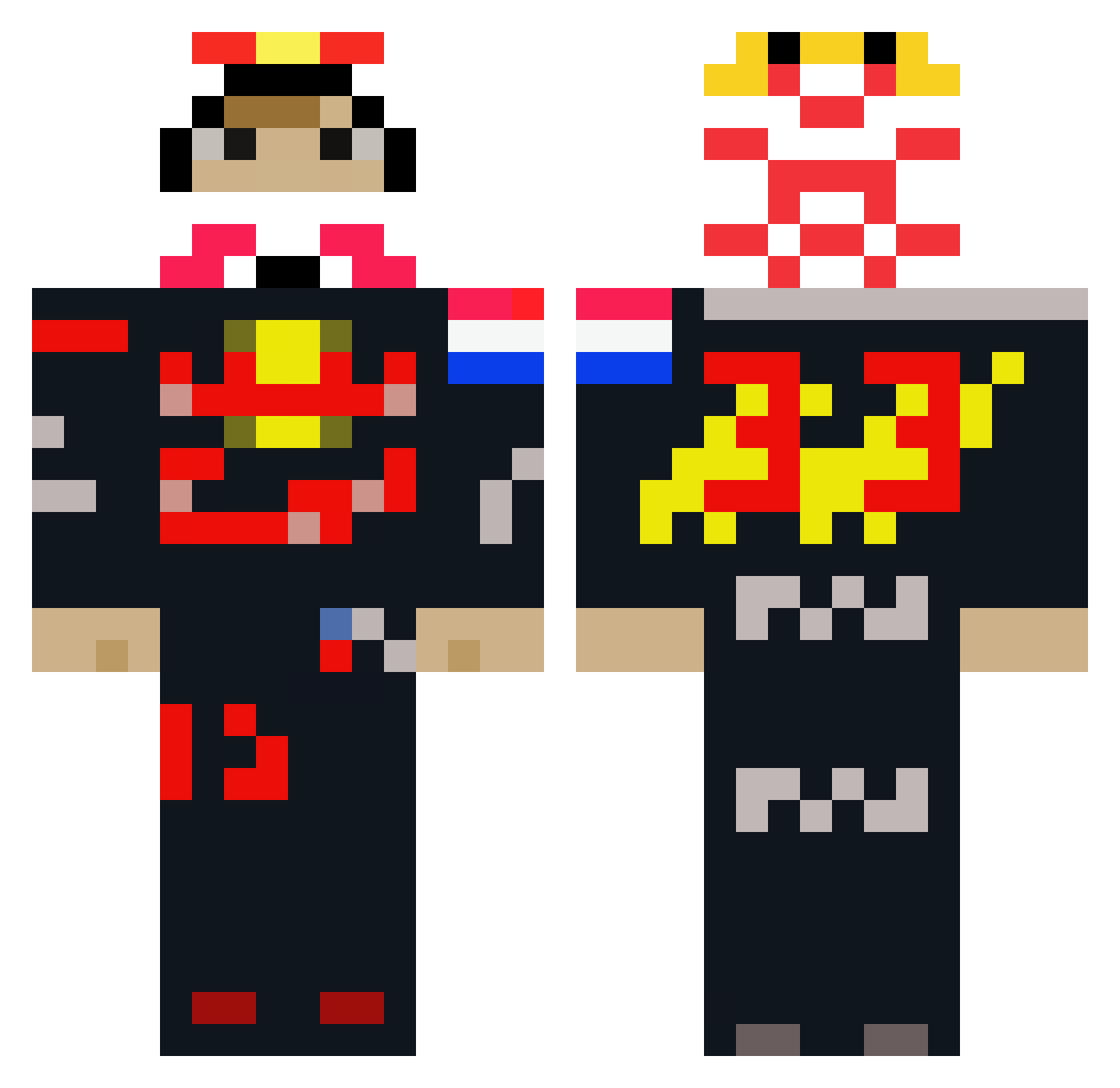 WhySoSeriousNL Minecraft skin, front and back view