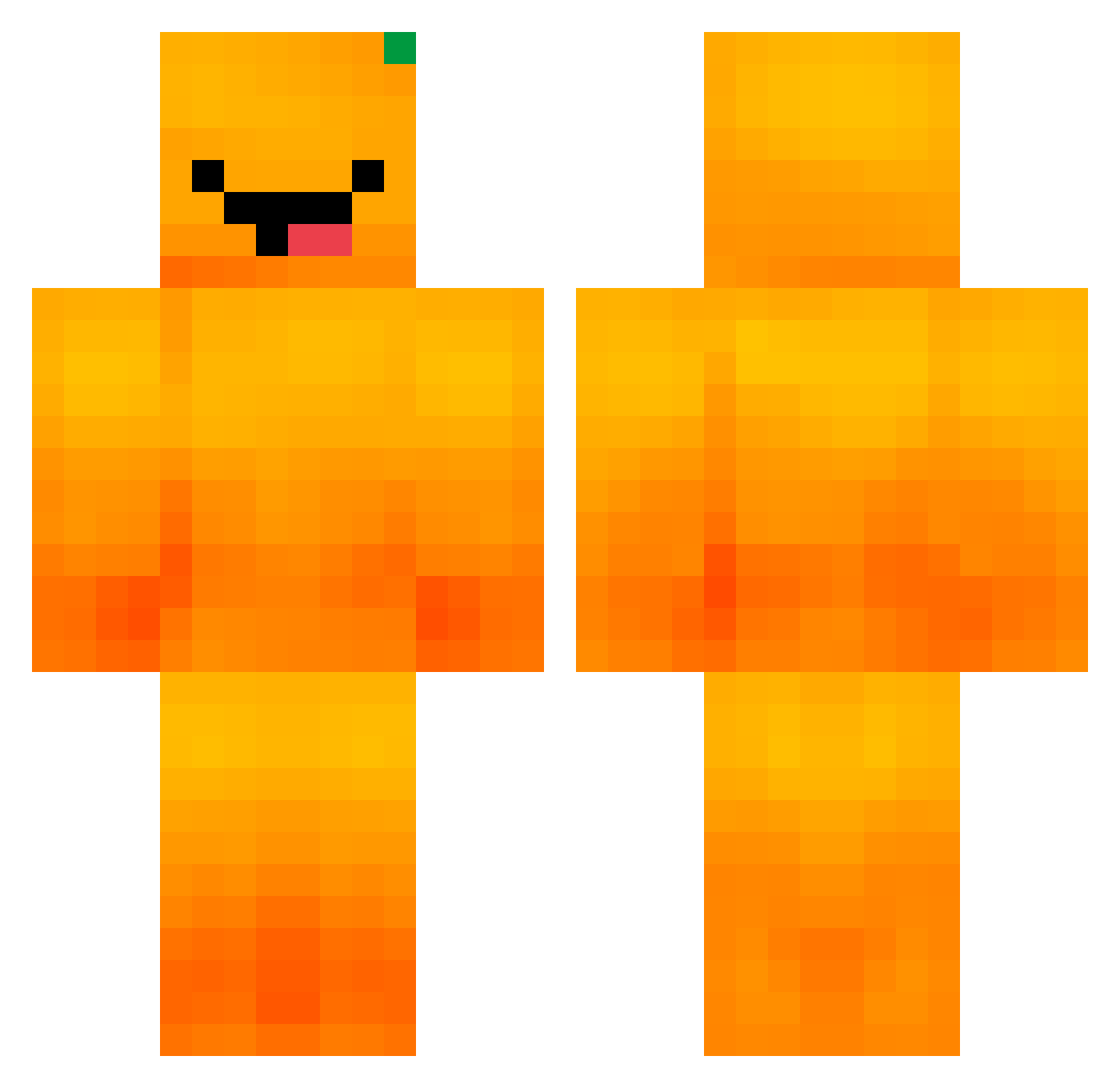 CJDAJJ Minecraft skin, front and back view