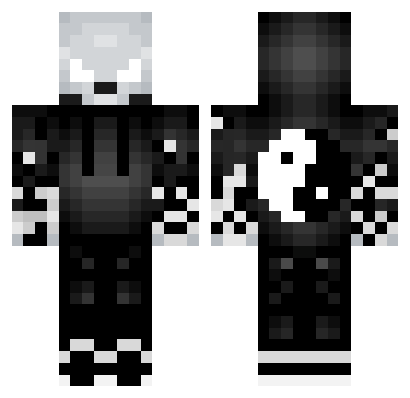 Z3R0_LP Minecraft skin, front and back view