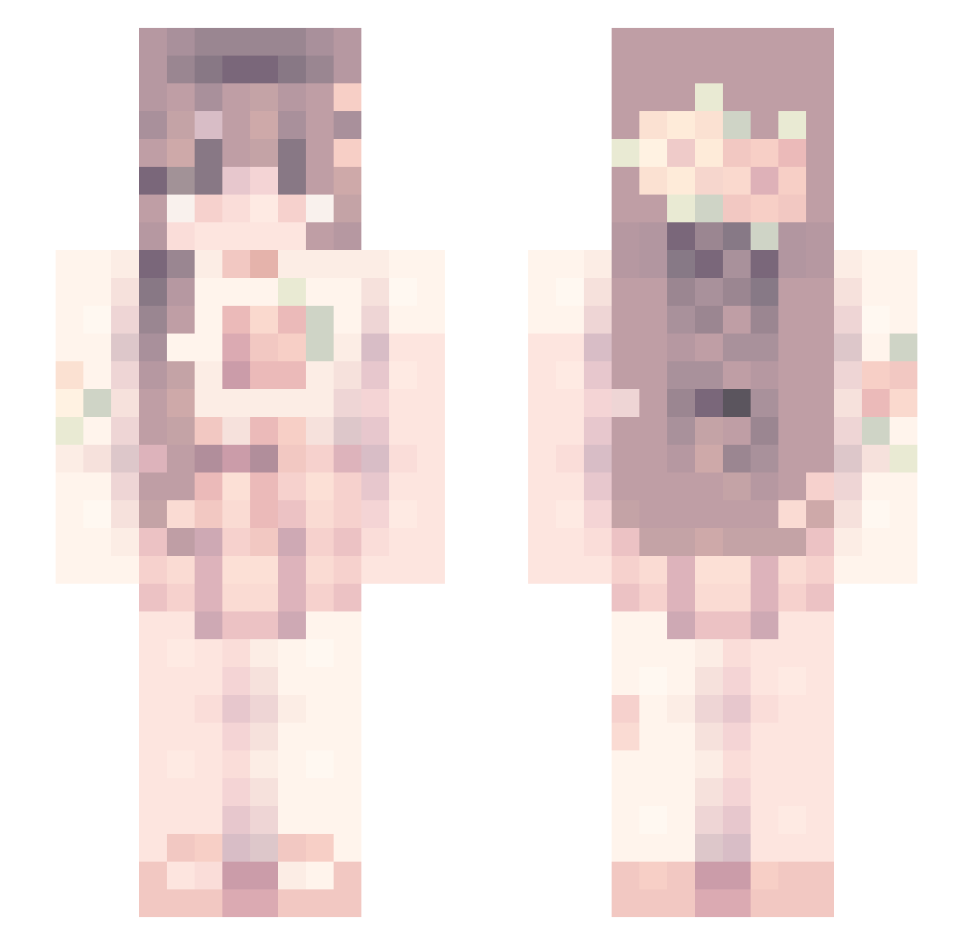 itslyniiee Minecraft skin, front and back view