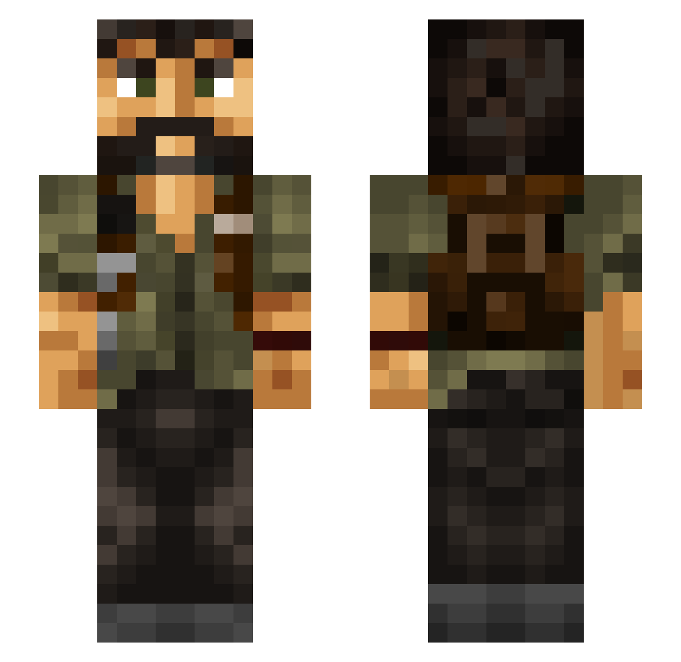 Tyclonic Minecraft skin, front and back view