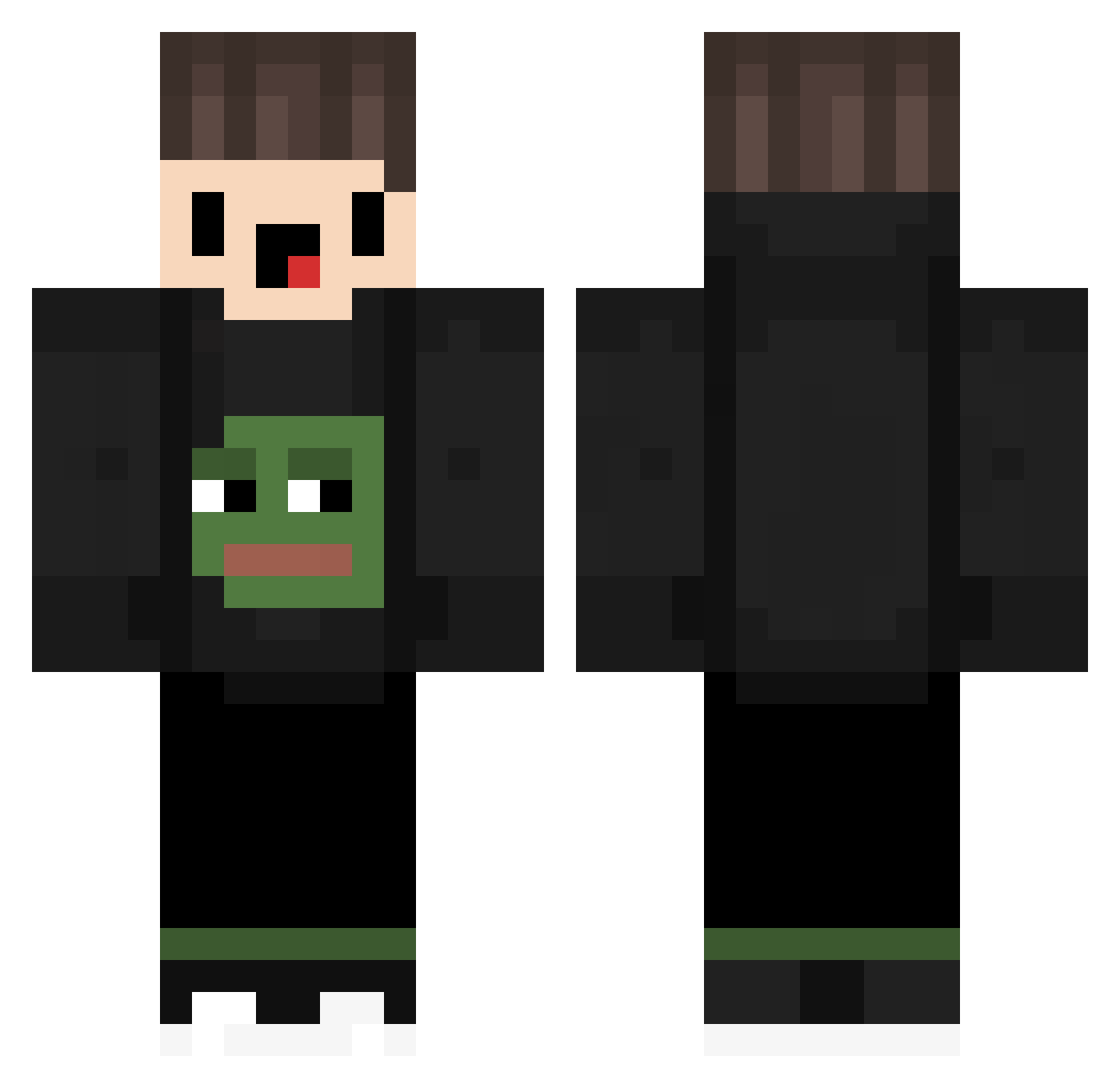 ValiantBey Minecraft skin, front and back view