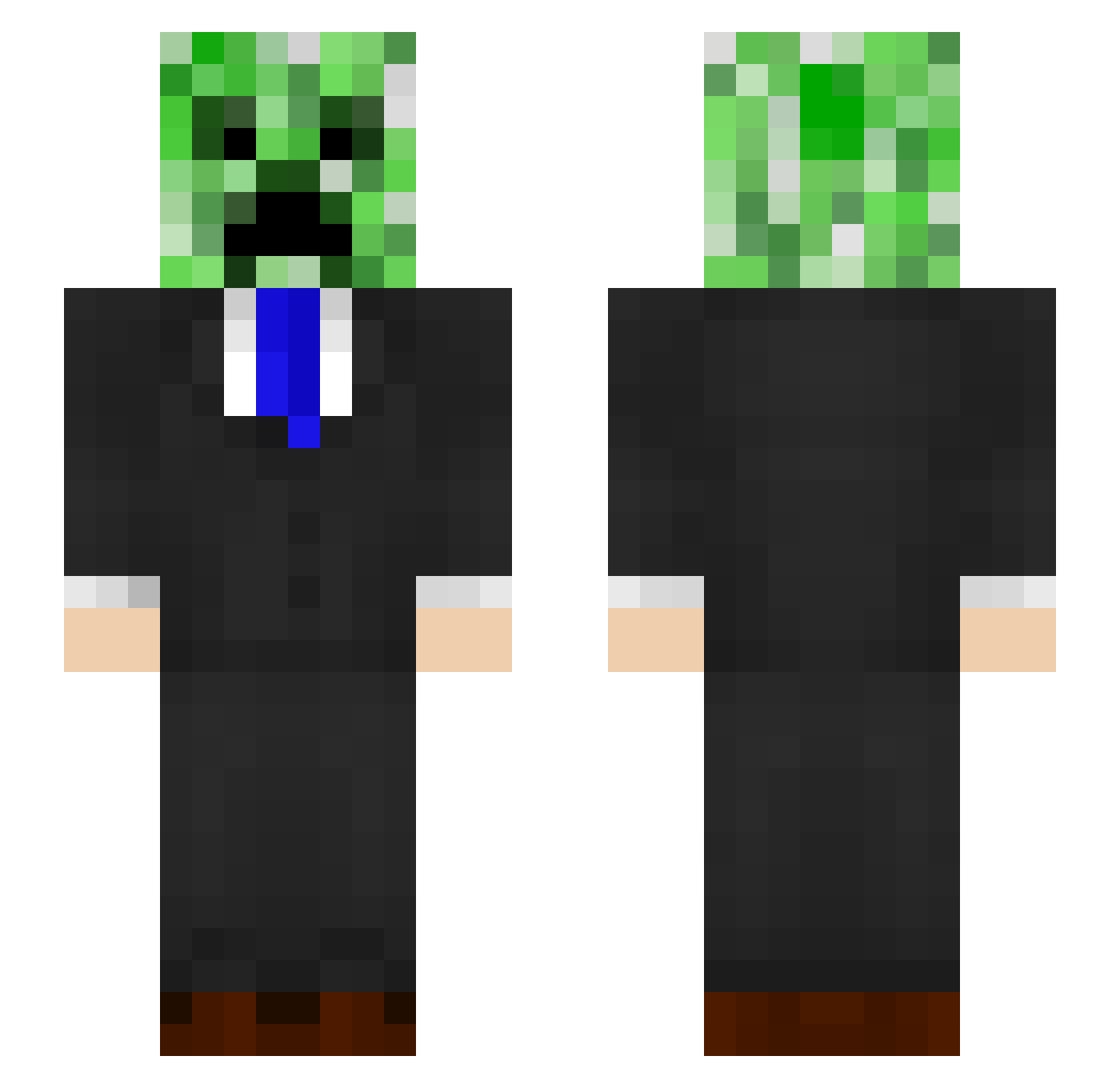 TigerDude10000 Minecraft skin, front and back view