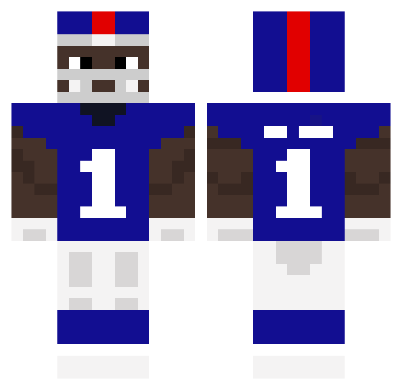 PresidentBwah Minecraft skin, front and back view