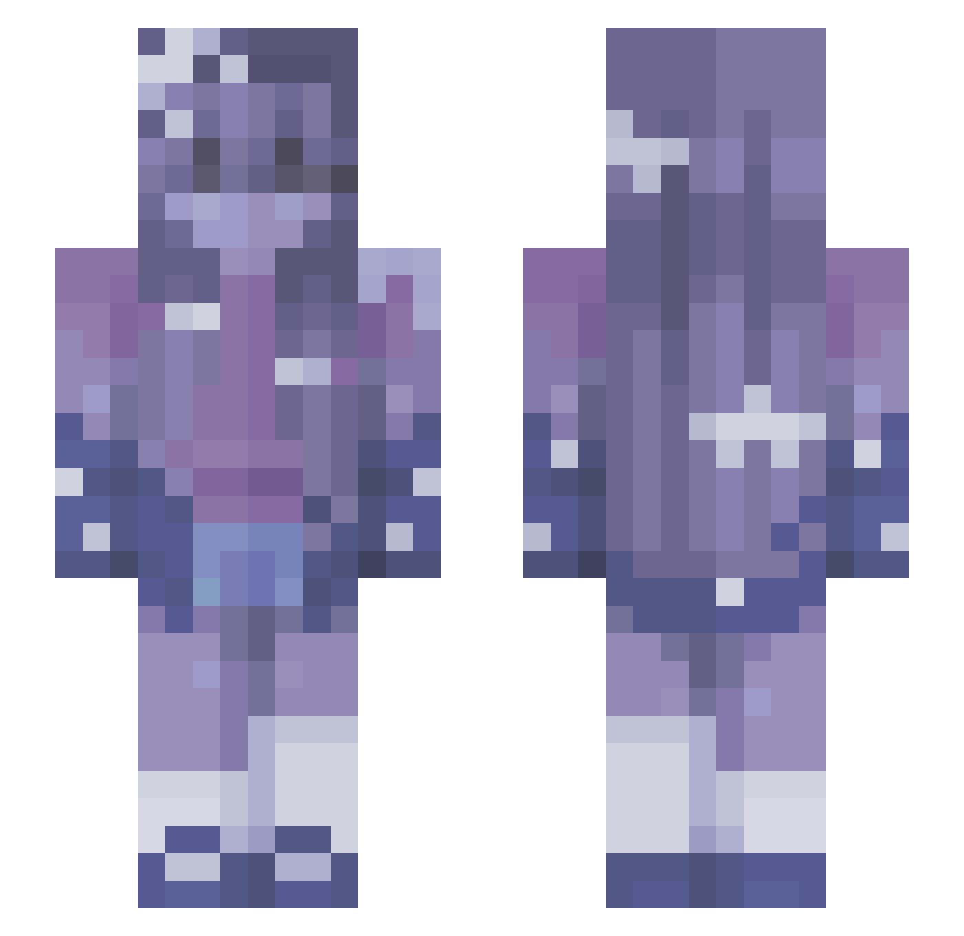 wolfmoon808 Minecraft skin, front and back view