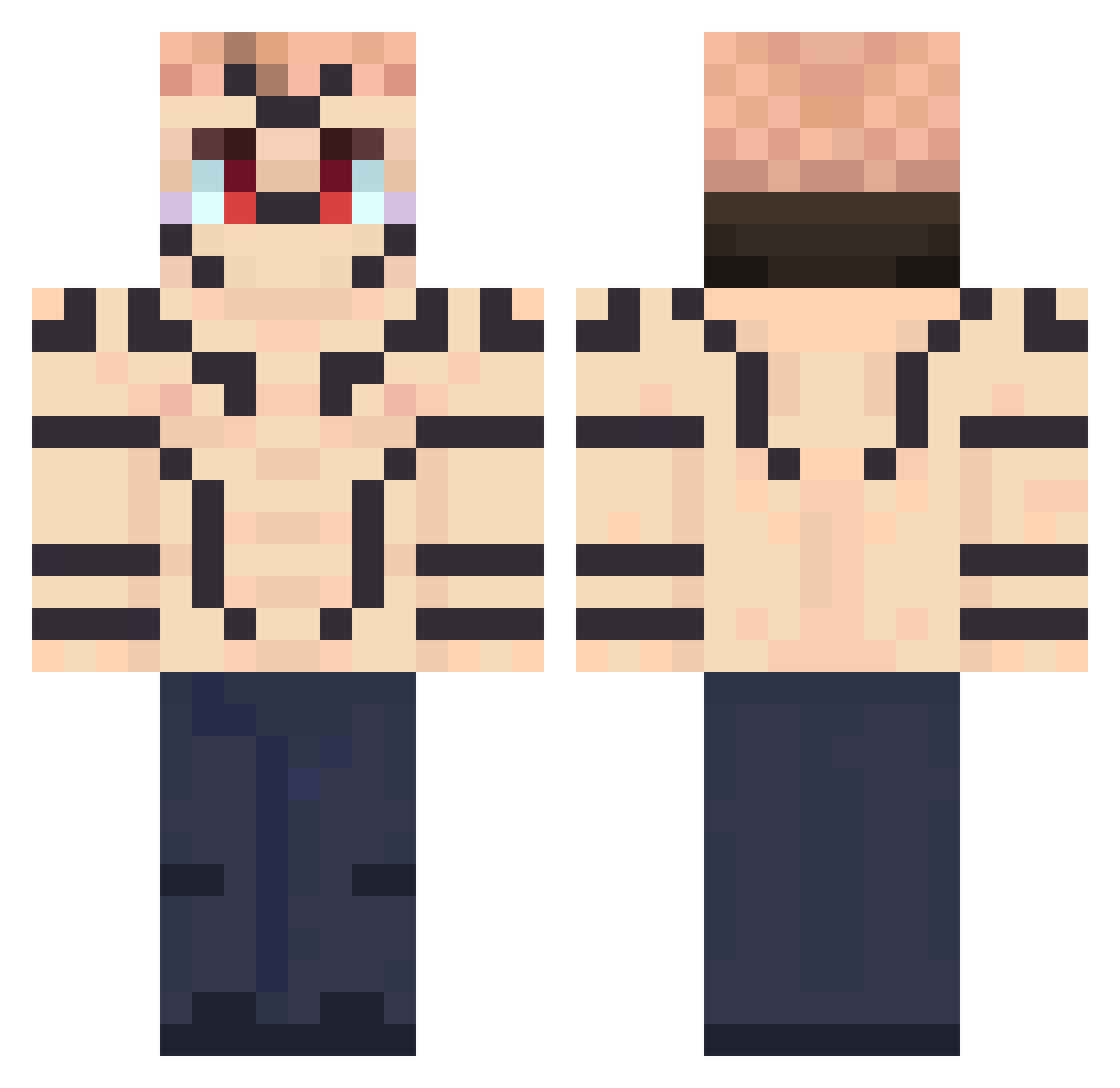 9pw_msmc_6m7 Minecraft skin, front and back view