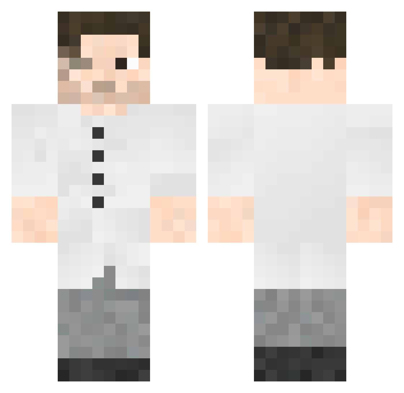 Svizda Minecraft skin, front and back view