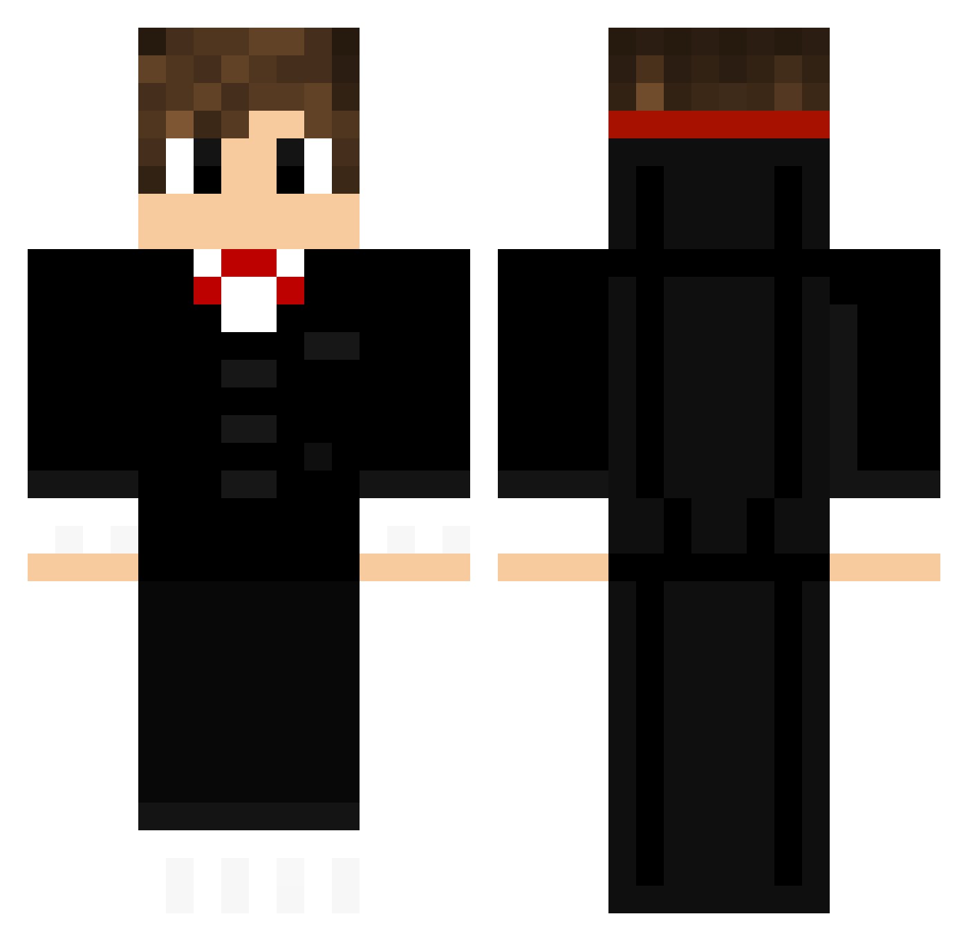 wkeyA7 Minecraft skin, front and back view