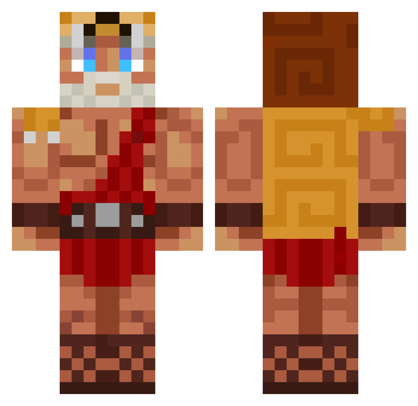 _Lion_King_ Minecraft skin, front and back view