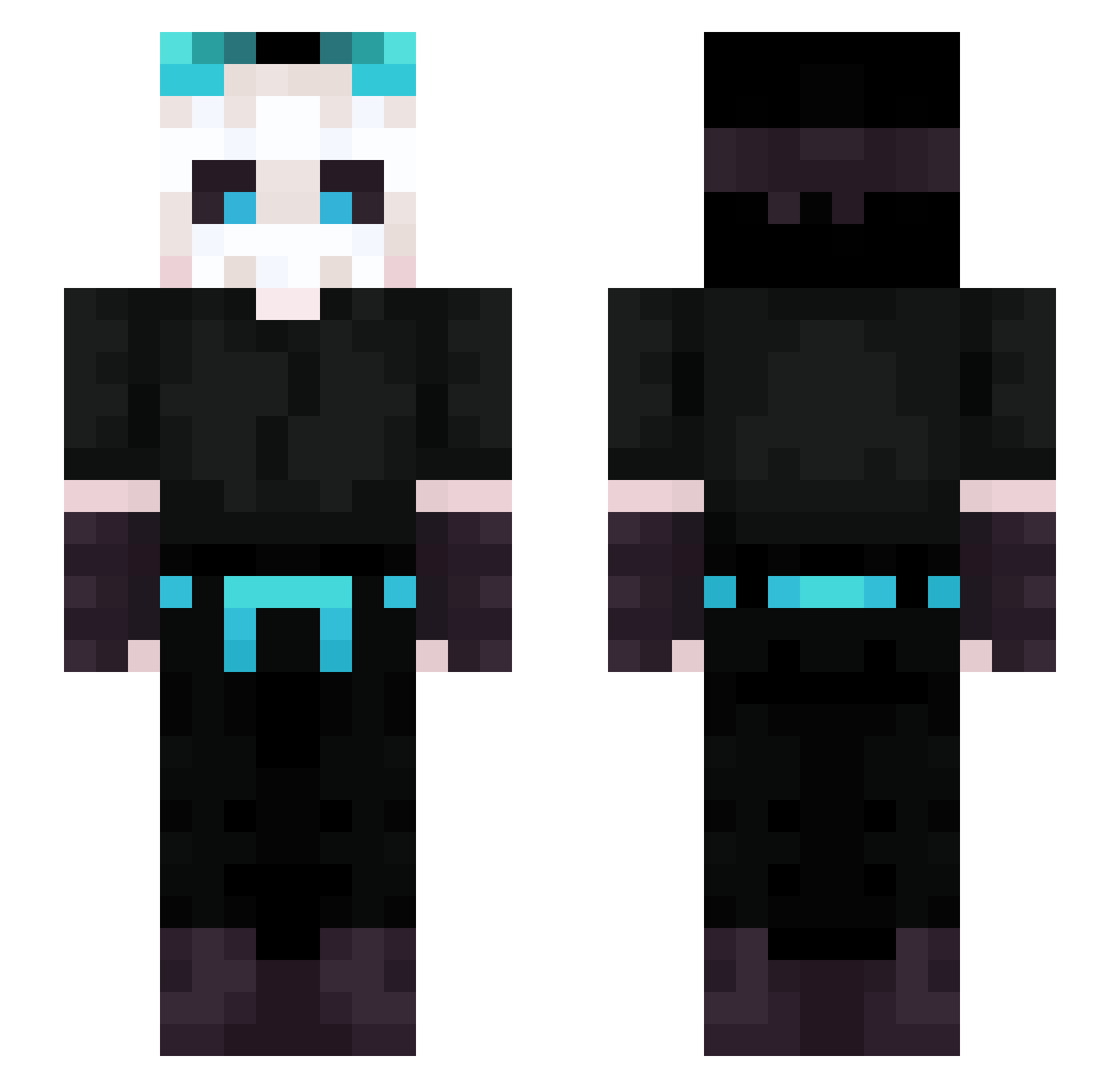 IamTheAvem Minecraft skin, front and back view
