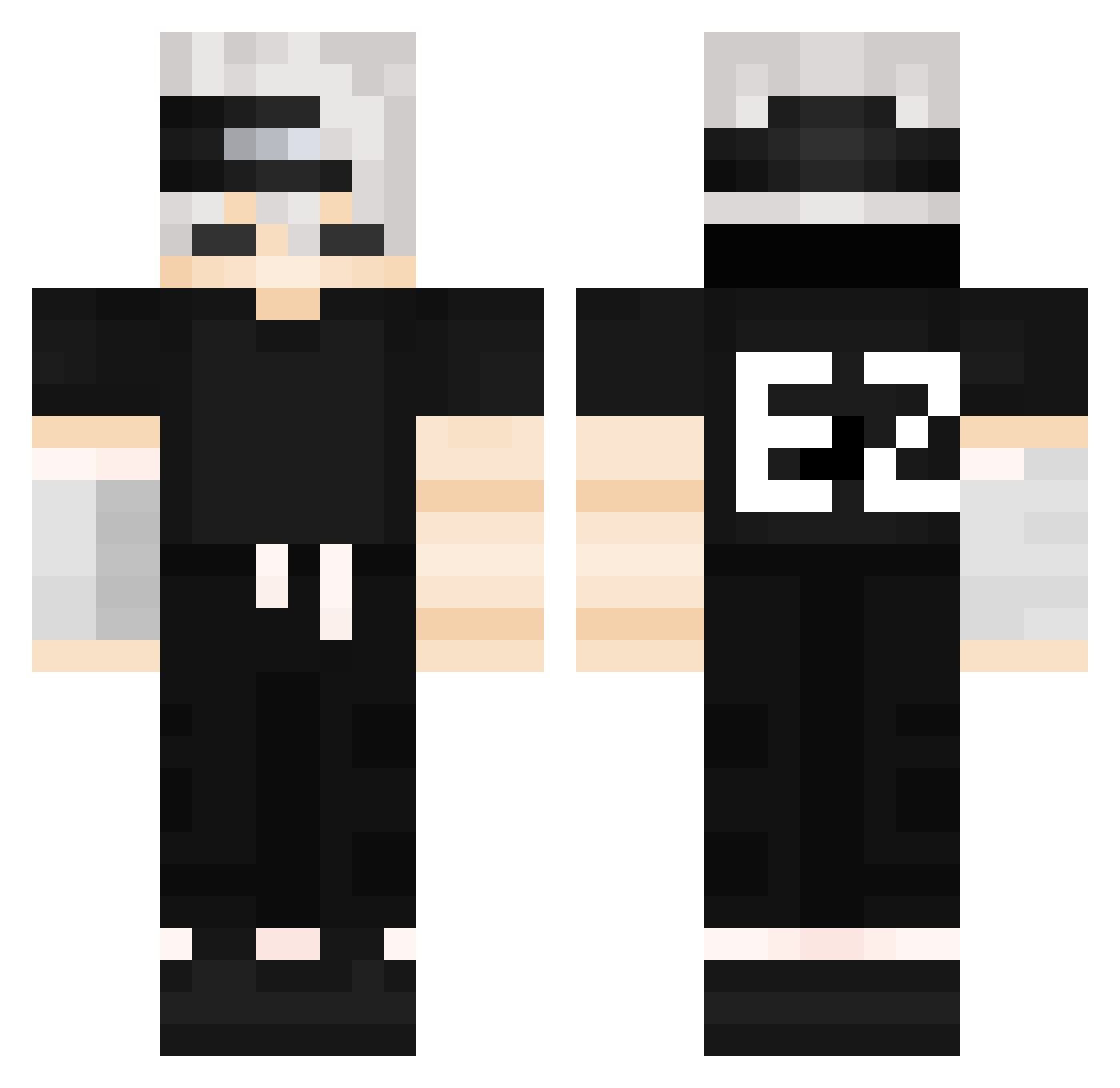 Kotu_KD Minecraft skin, front and back view