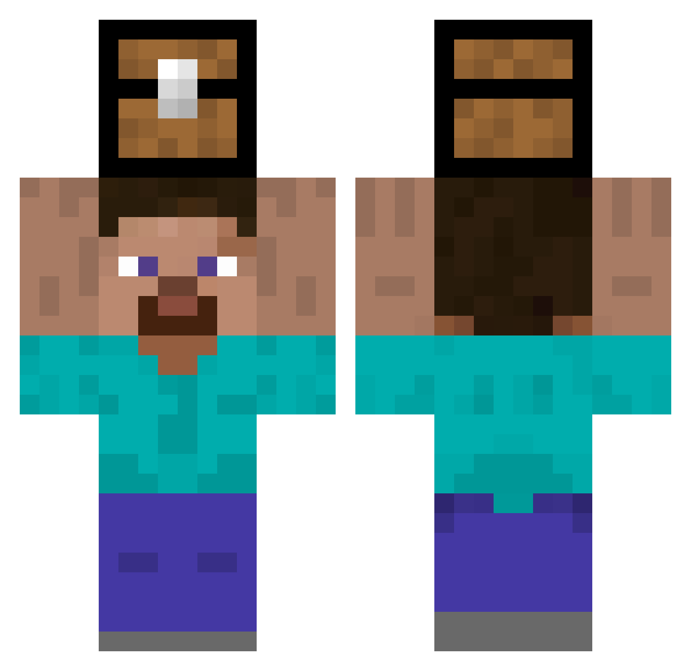 ackangal5858 Minecraft skin, front and back view