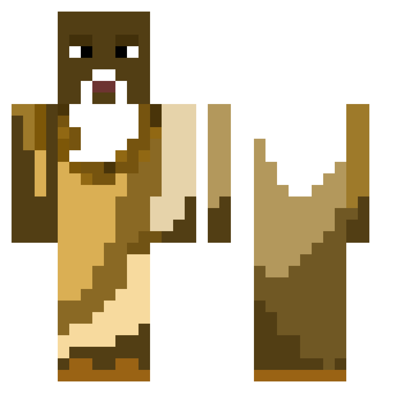 YoCook1ePlayz Minecraft skin, front and back view