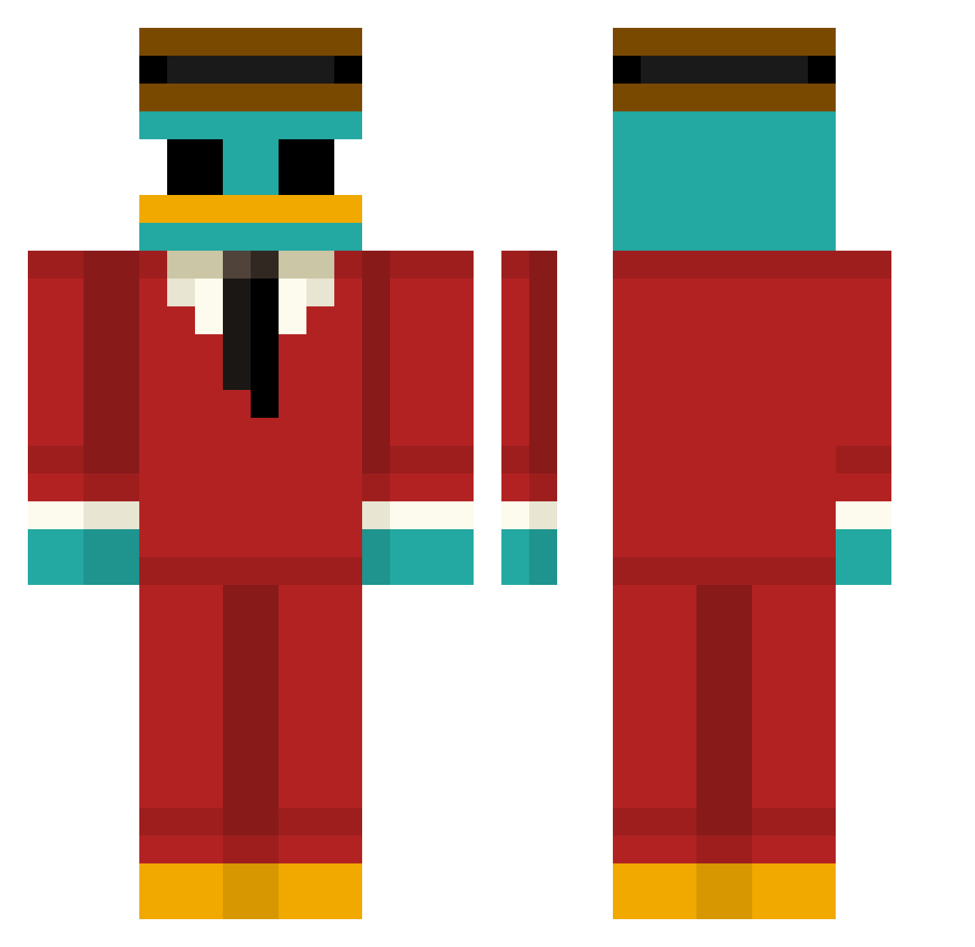 koleloran1 Minecraft skin, front and back view