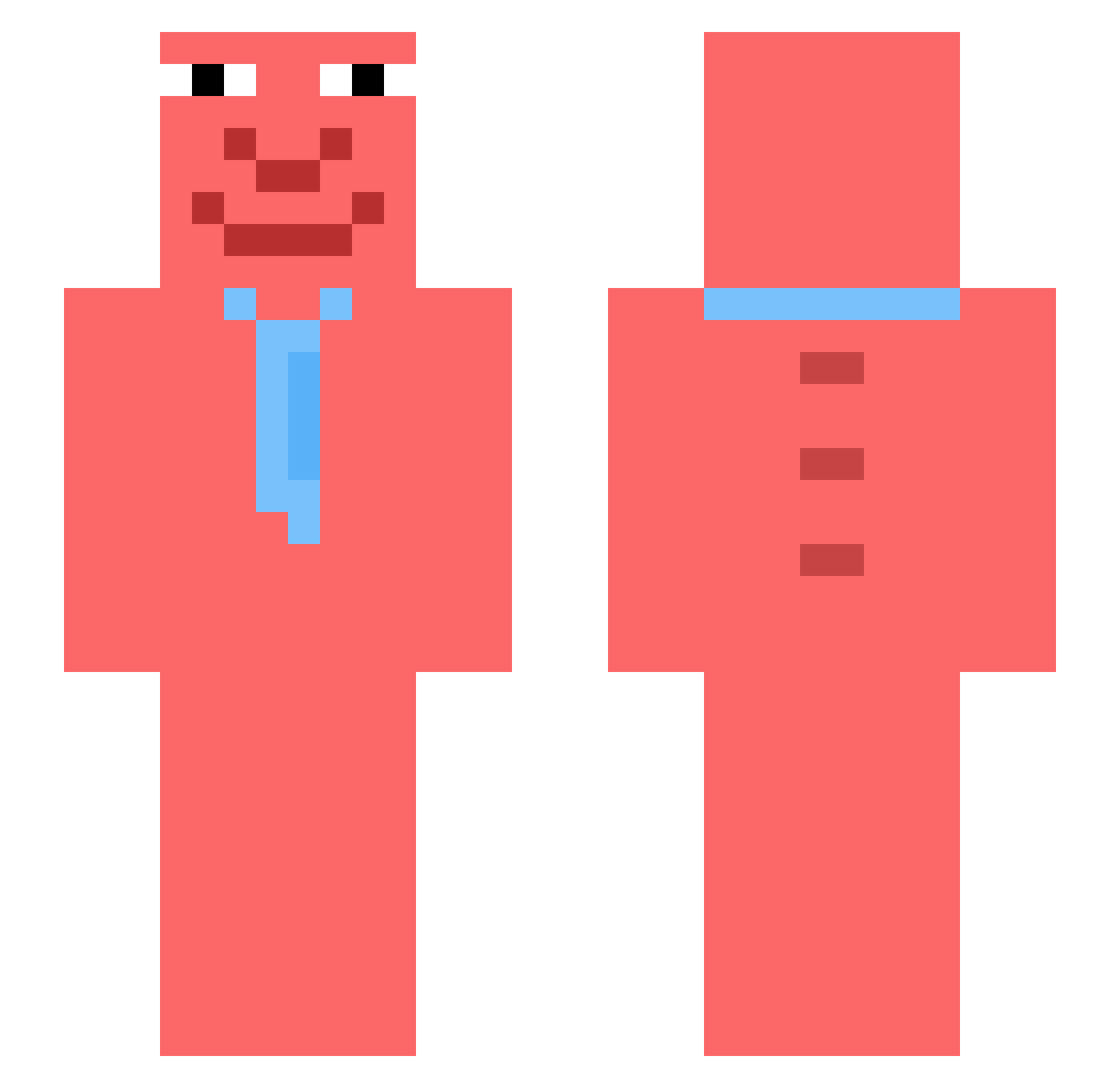 venomfangc4 Minecraft skin, front and back view