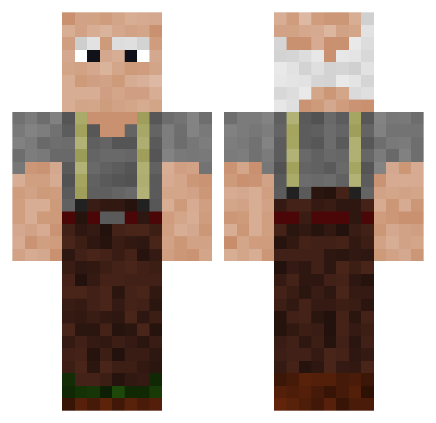 rekinek325 Minecraft skin, front and back view
