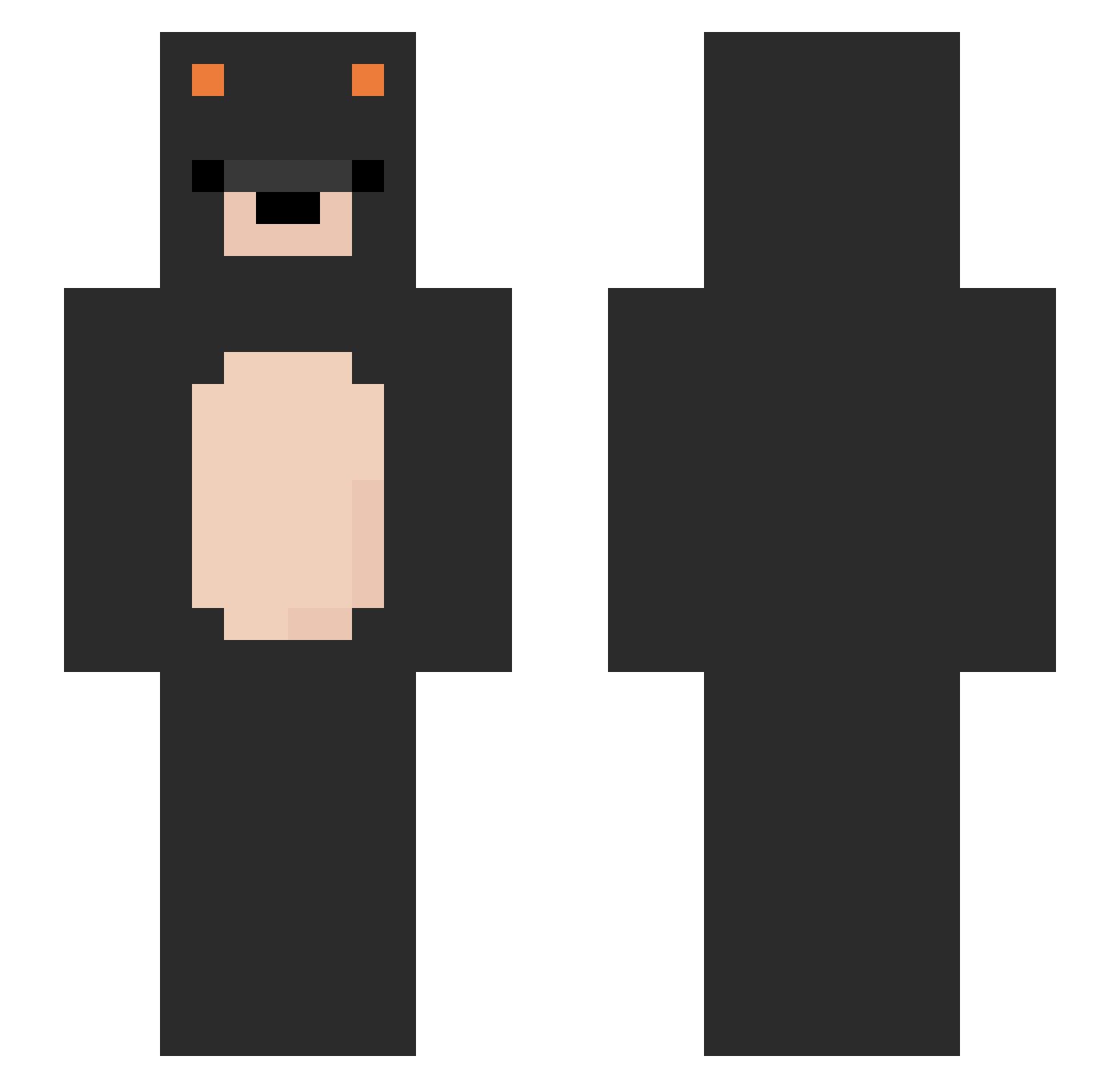 poopoocatlover Minecraft skin, front and back view