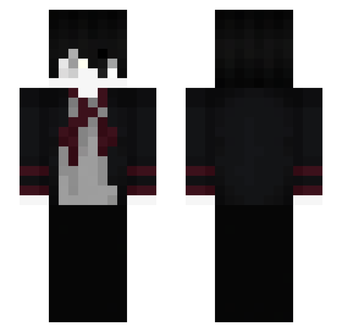 rvVvx Minecraft skin, front and back view