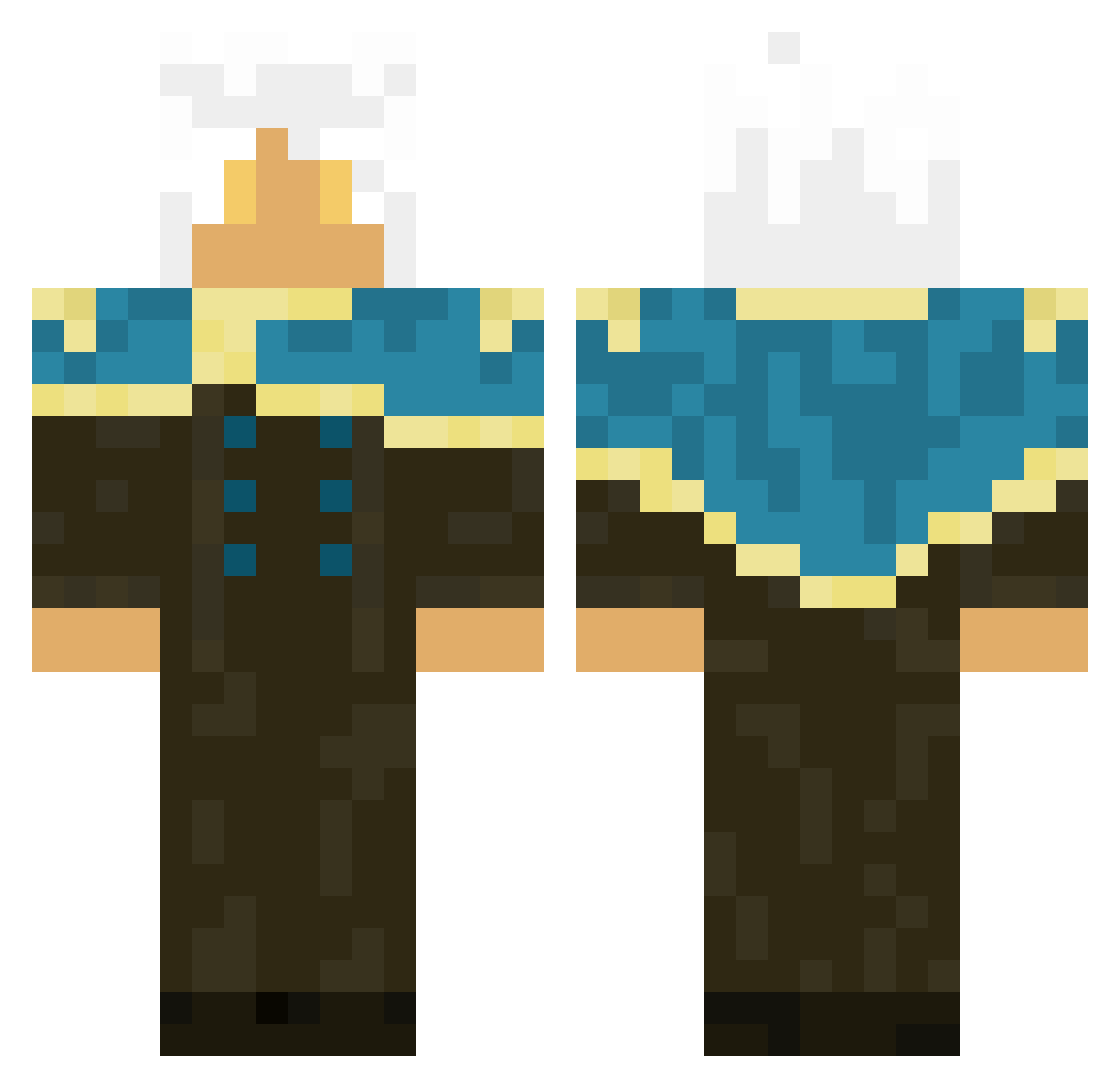 Jadder Minecraft skin, front and back view