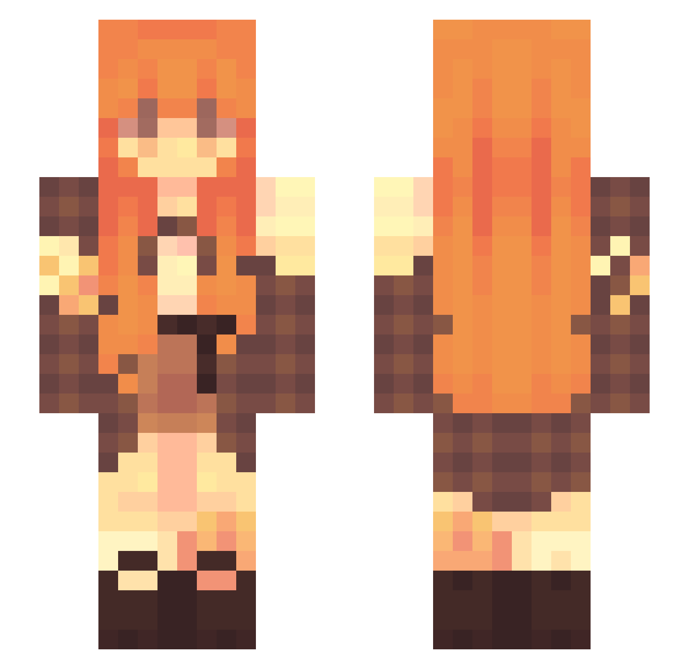ratlantic Minecraft skin, front and back view