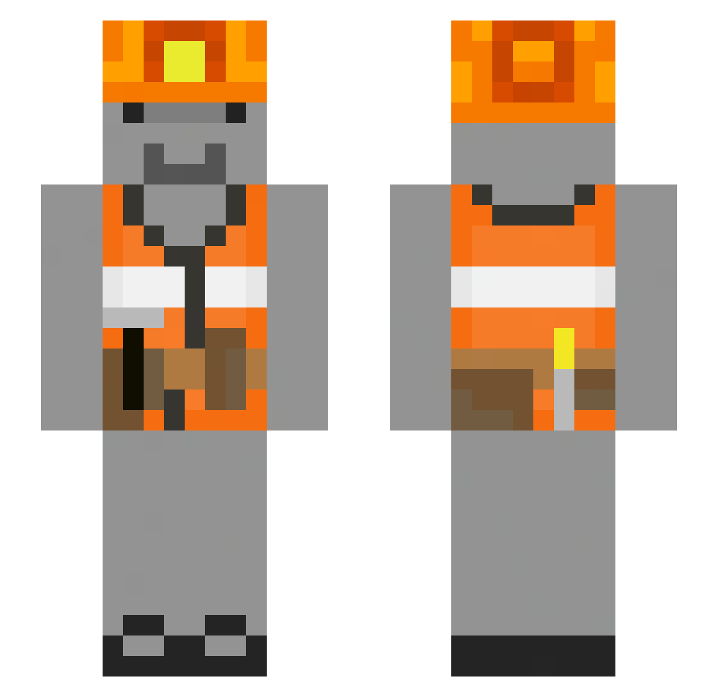 elgharbo Minecraft skin, front and back view