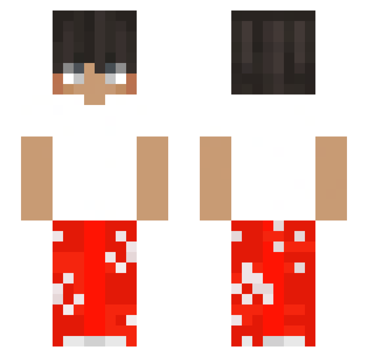 IItsIce Minecraft skin, front and back view