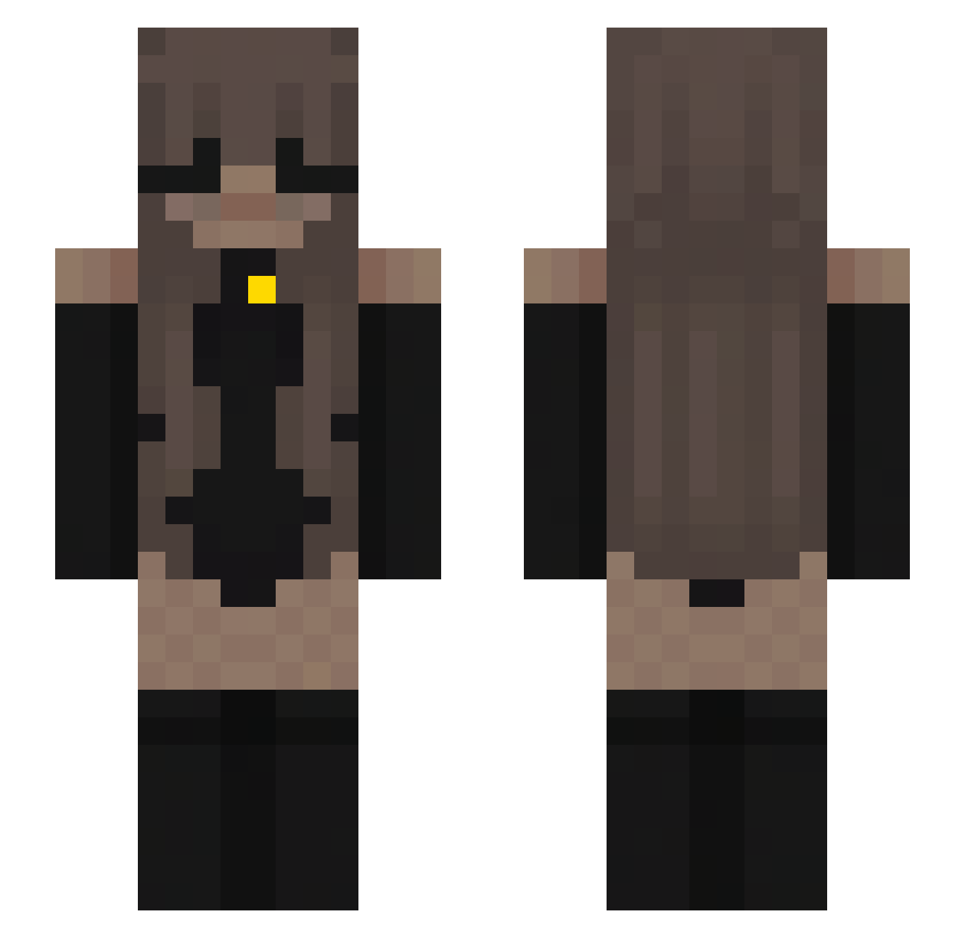 ItsIndevGuy Minecraft skin, front and back view